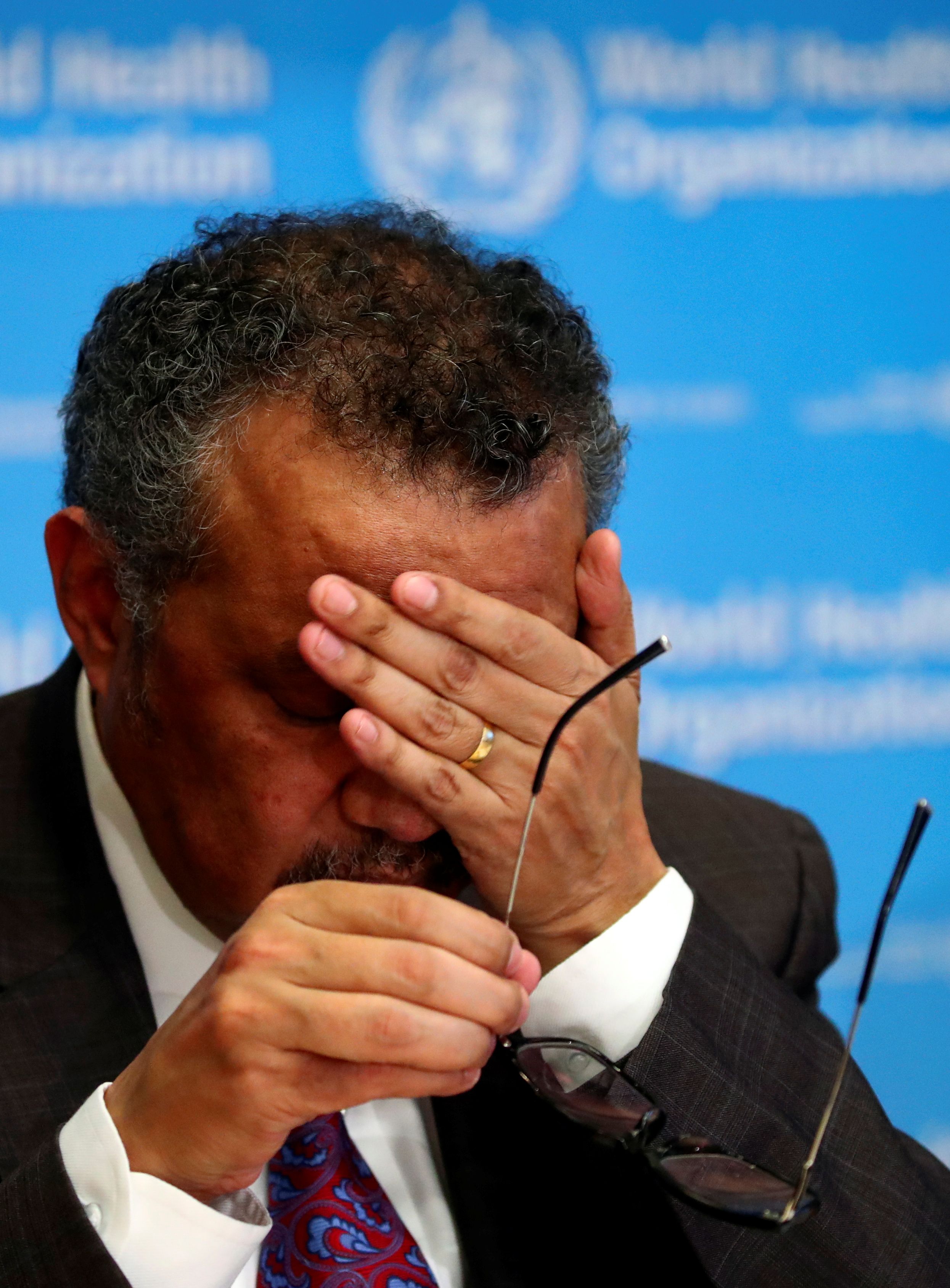 Tedros Adhanom Ghebreyesus en la conferencia de prensa (REUTERS/Denis Balibouse)