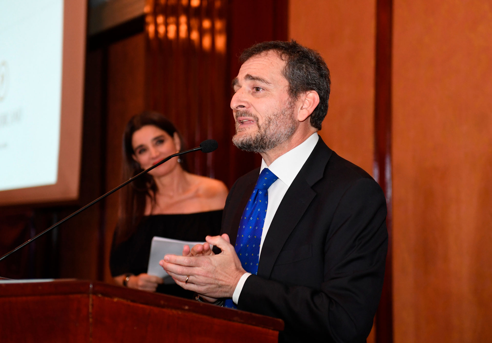 El discurso del cónsul general de Italia, Riccardo Smimmo