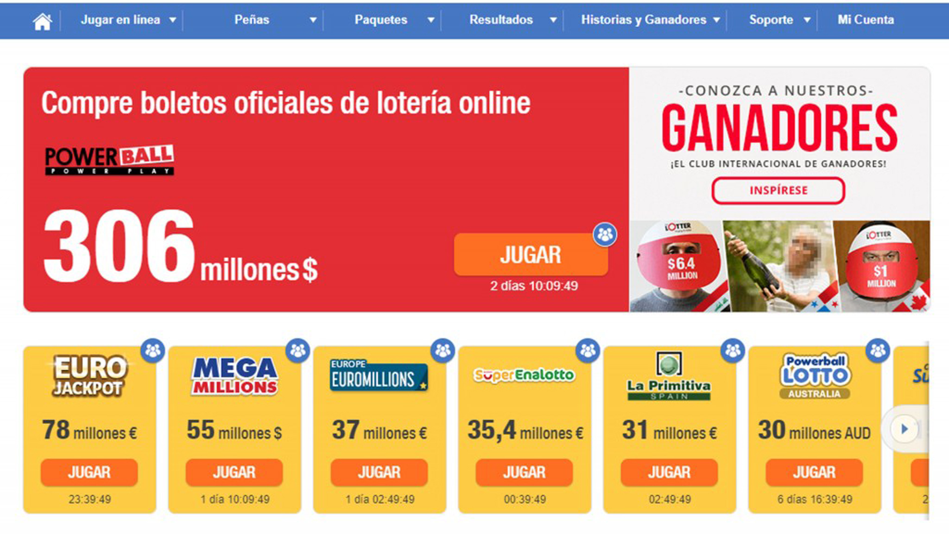 La página de theLotter.com