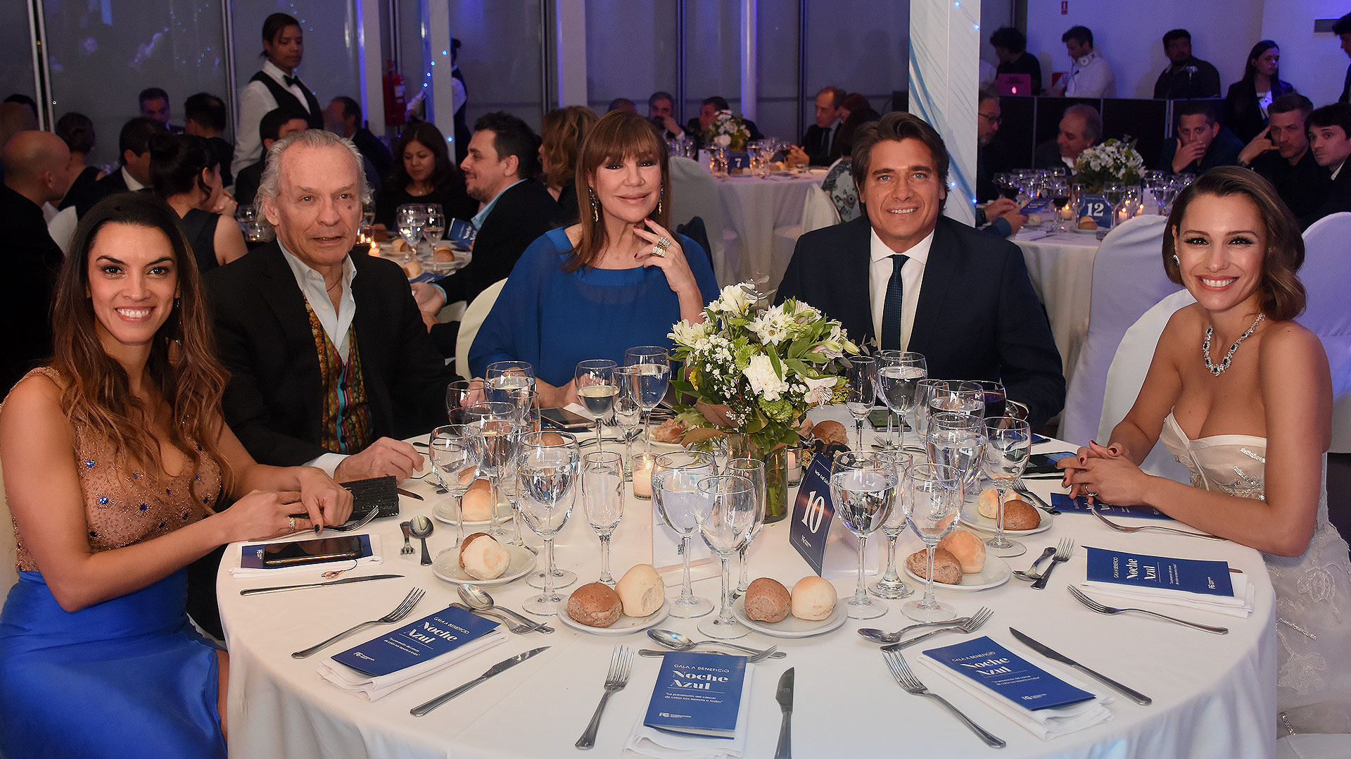 Los famosos en la Noche Azul, que se llevó a cabo en Puerto Madero