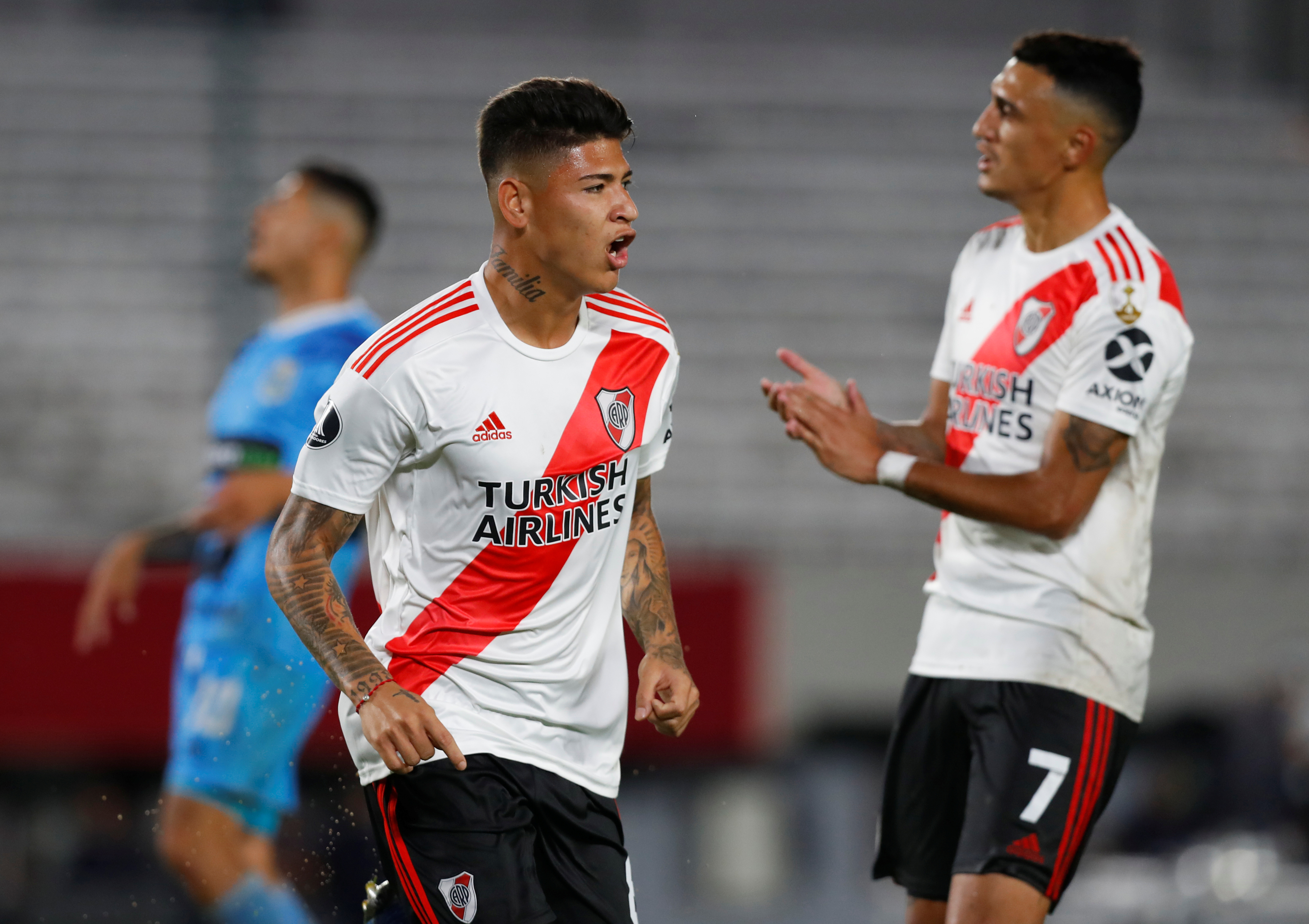 Carrascal anotó en la goleada ante Binacional, por la Copa Libertadores (REUTERS/Agustin Marcarian)
