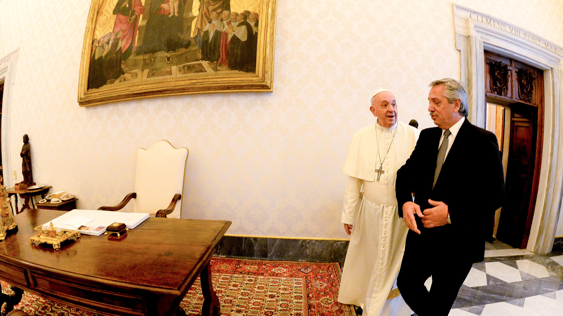El presidente Alberto Fernández quiere seguir en contacto permanente con el Papa Francisco (Presidencia)