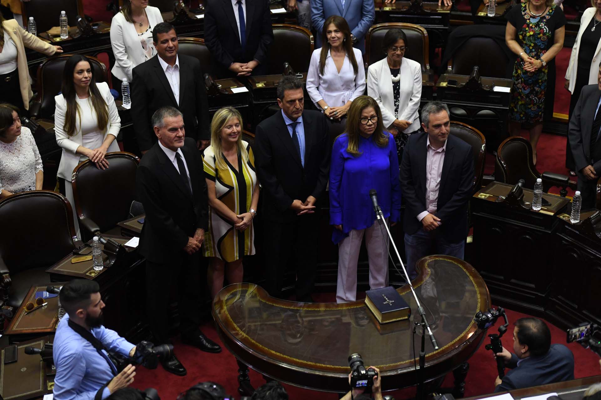 Carlos Castagneto, Cristina Álvarez Rodríguez, Sergio Massa, Graciela Camaño y Andrés