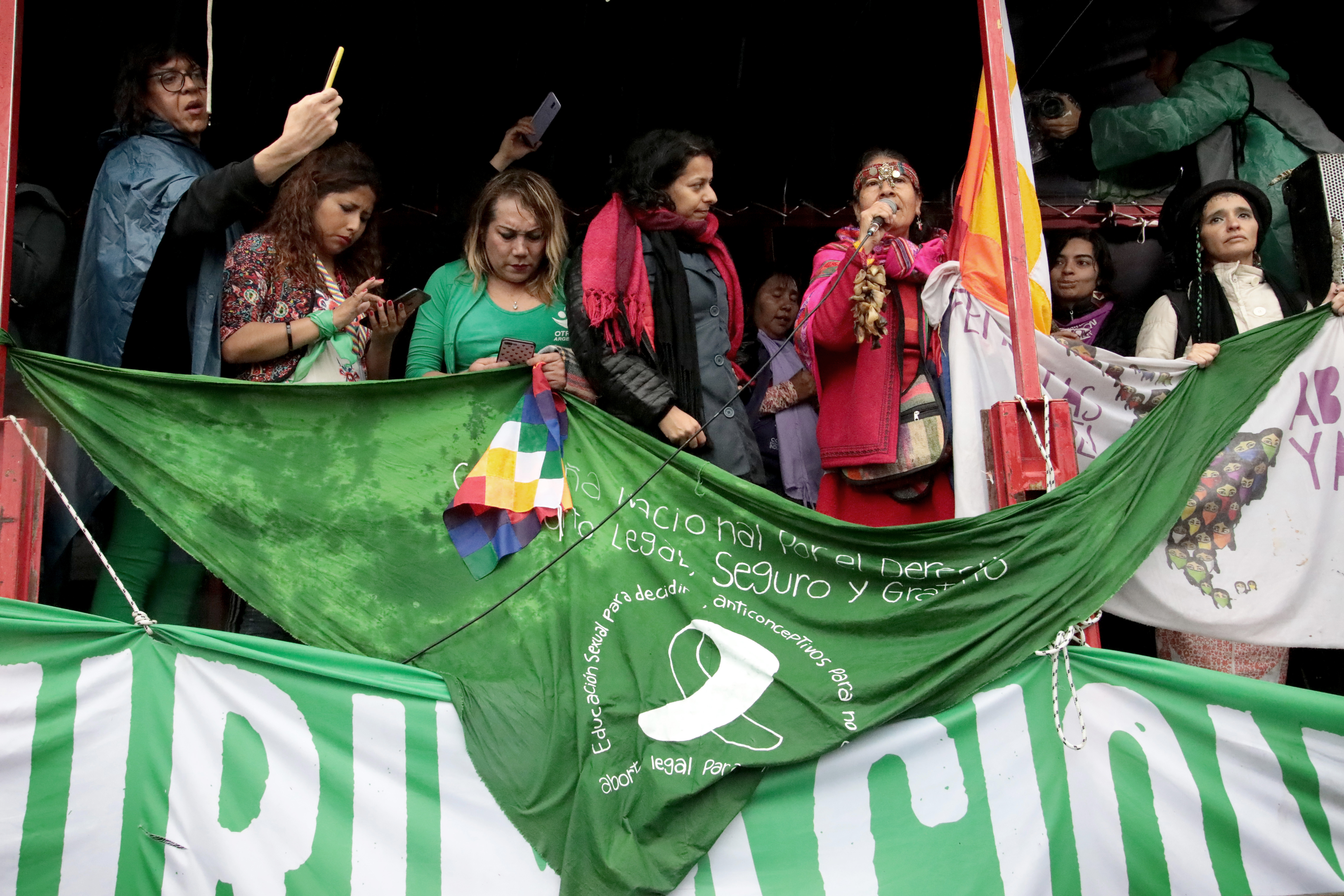 El pañuelo verde, presente en el 34° ENM