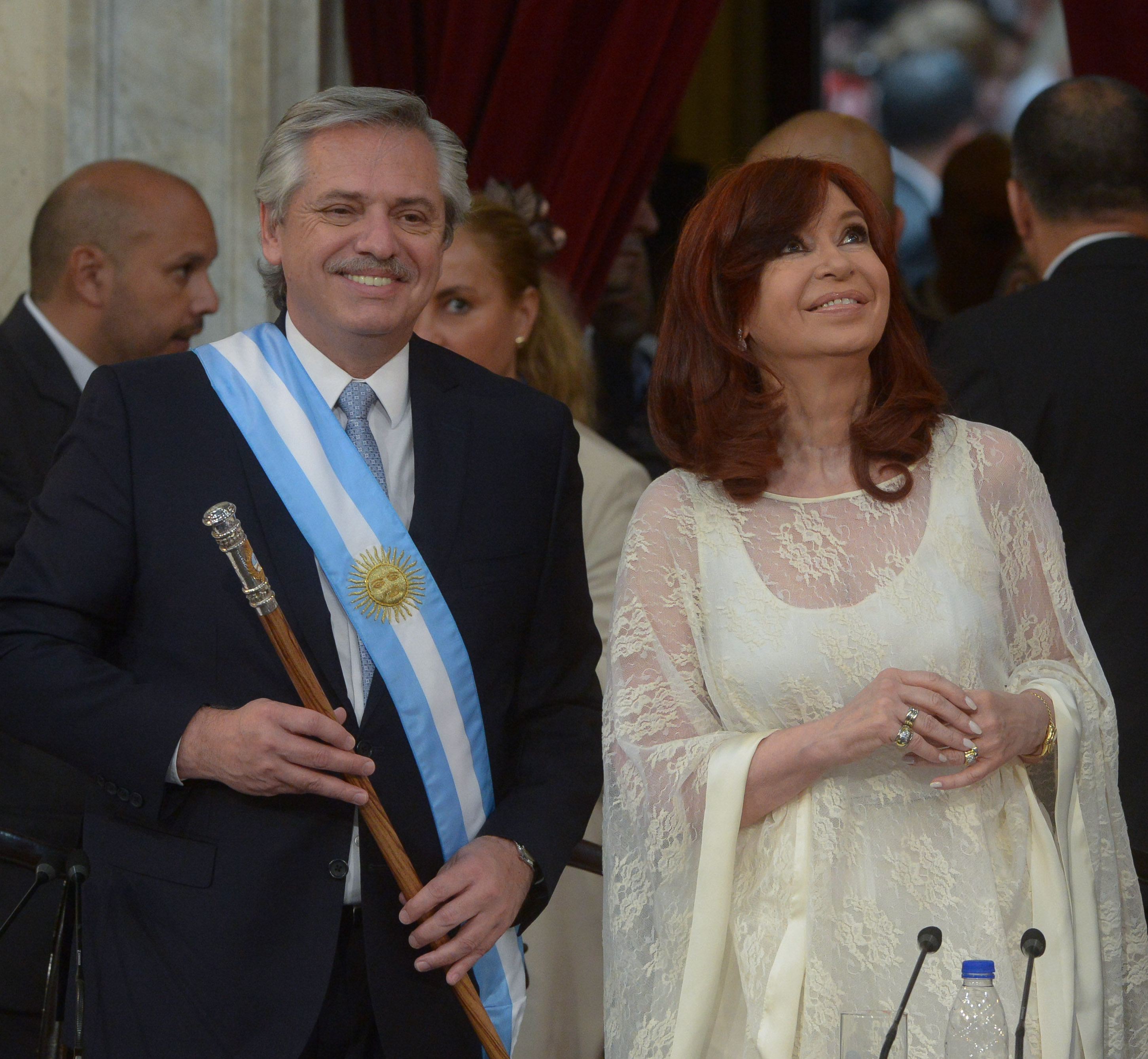 El presidente y la vice contemplan el recinto