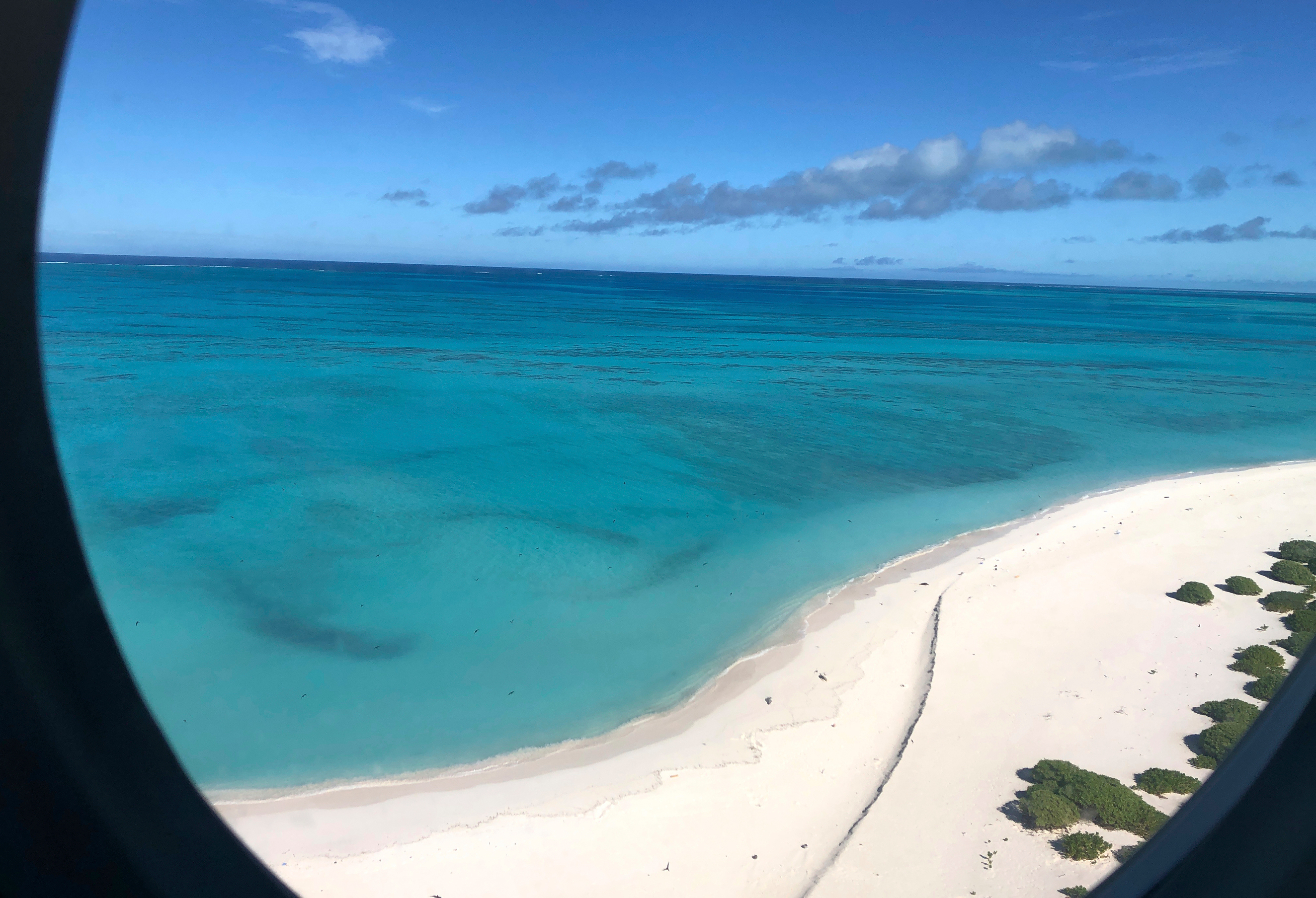 El atolón de Midway desde el aire