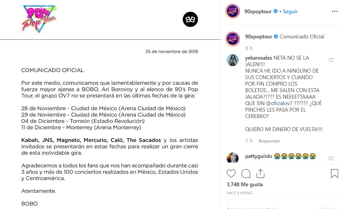 El comunicado