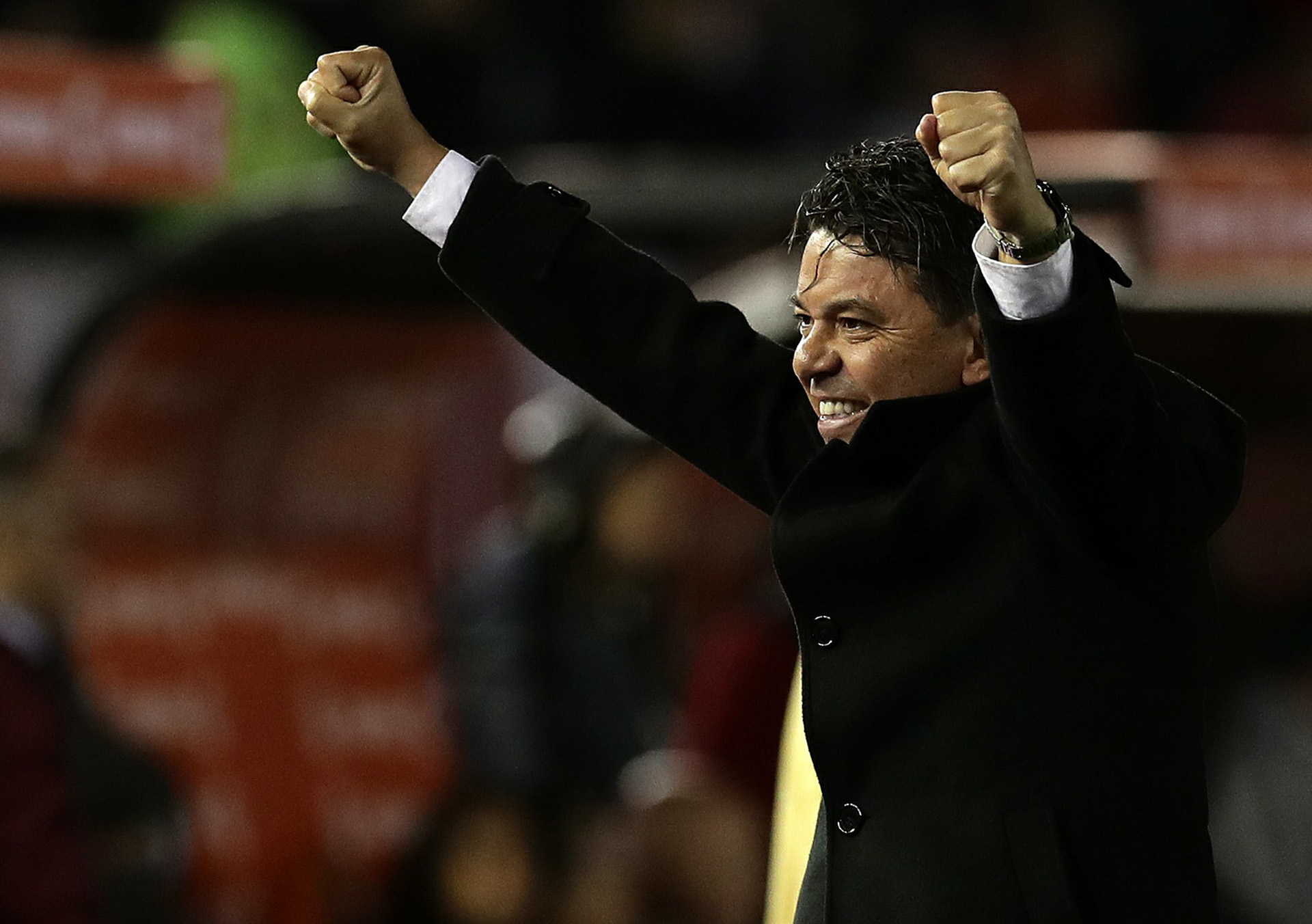El Muñeco Gallardo fue sin dudas el más aclamado de los hombres de River (AFP)