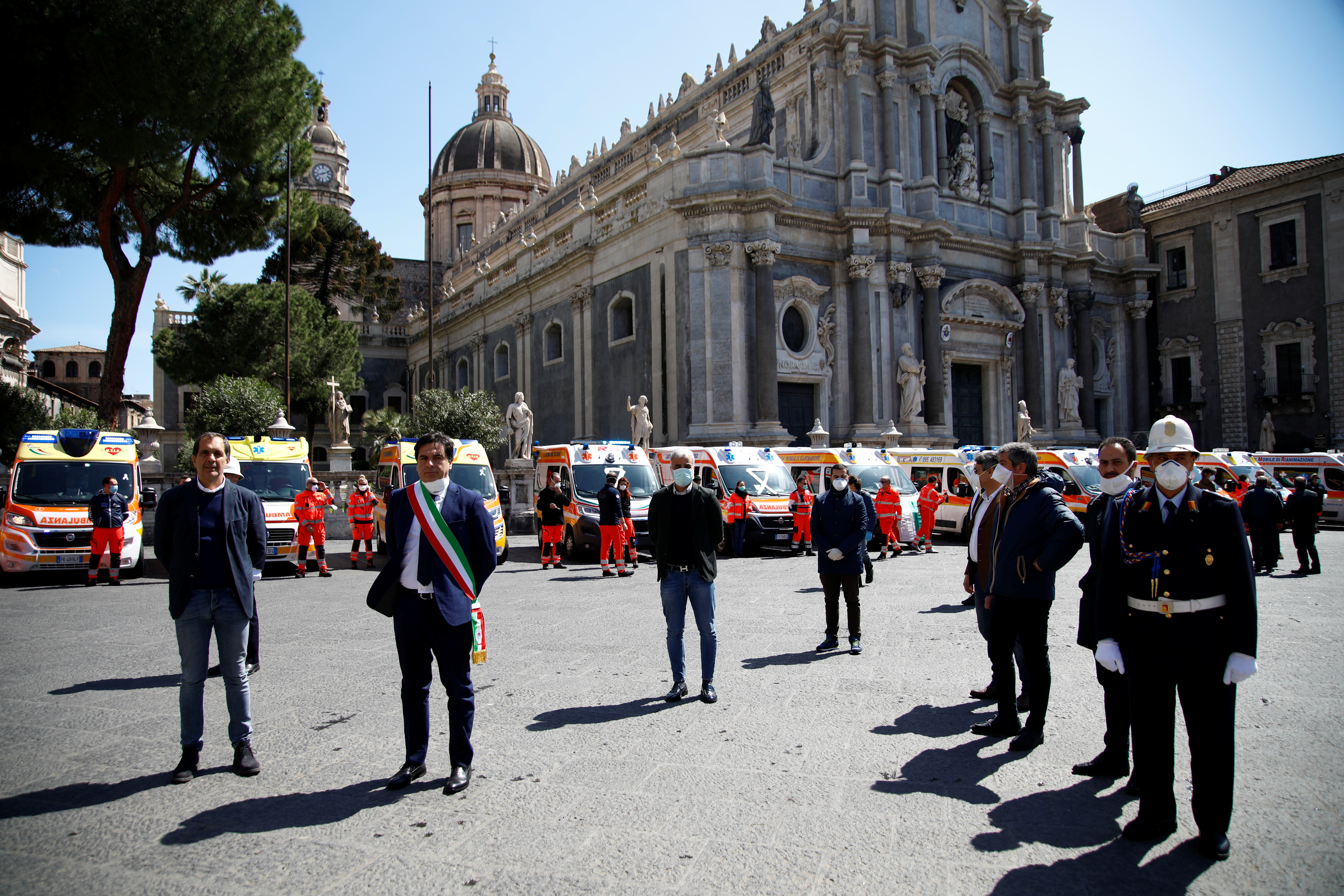 El alcalde de Catania Salvo Pogliese (REUTERS/Antonio Parrinello)