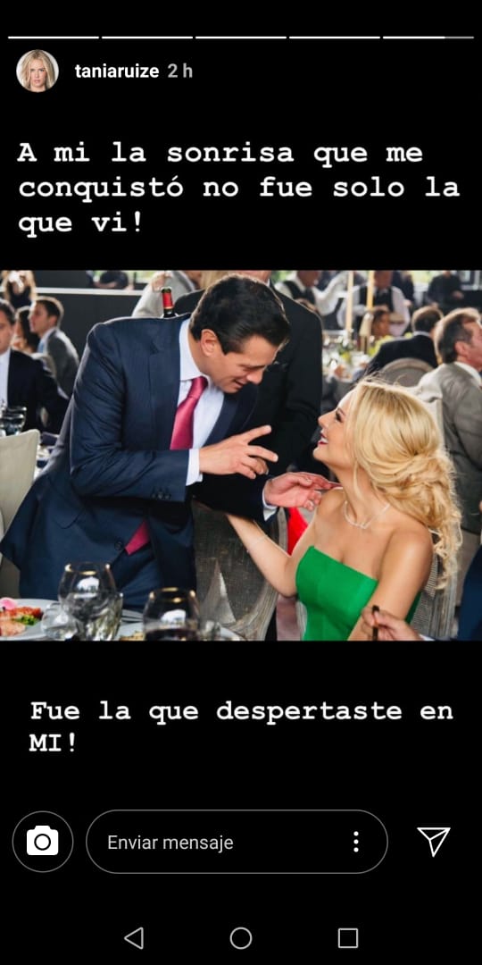 Éste fue el primer mensaje que difundió Tania sobre su relación con Peña Nieto, quien hasta el momento no ha expresado nada de manera pública. (Foto: Instagram)