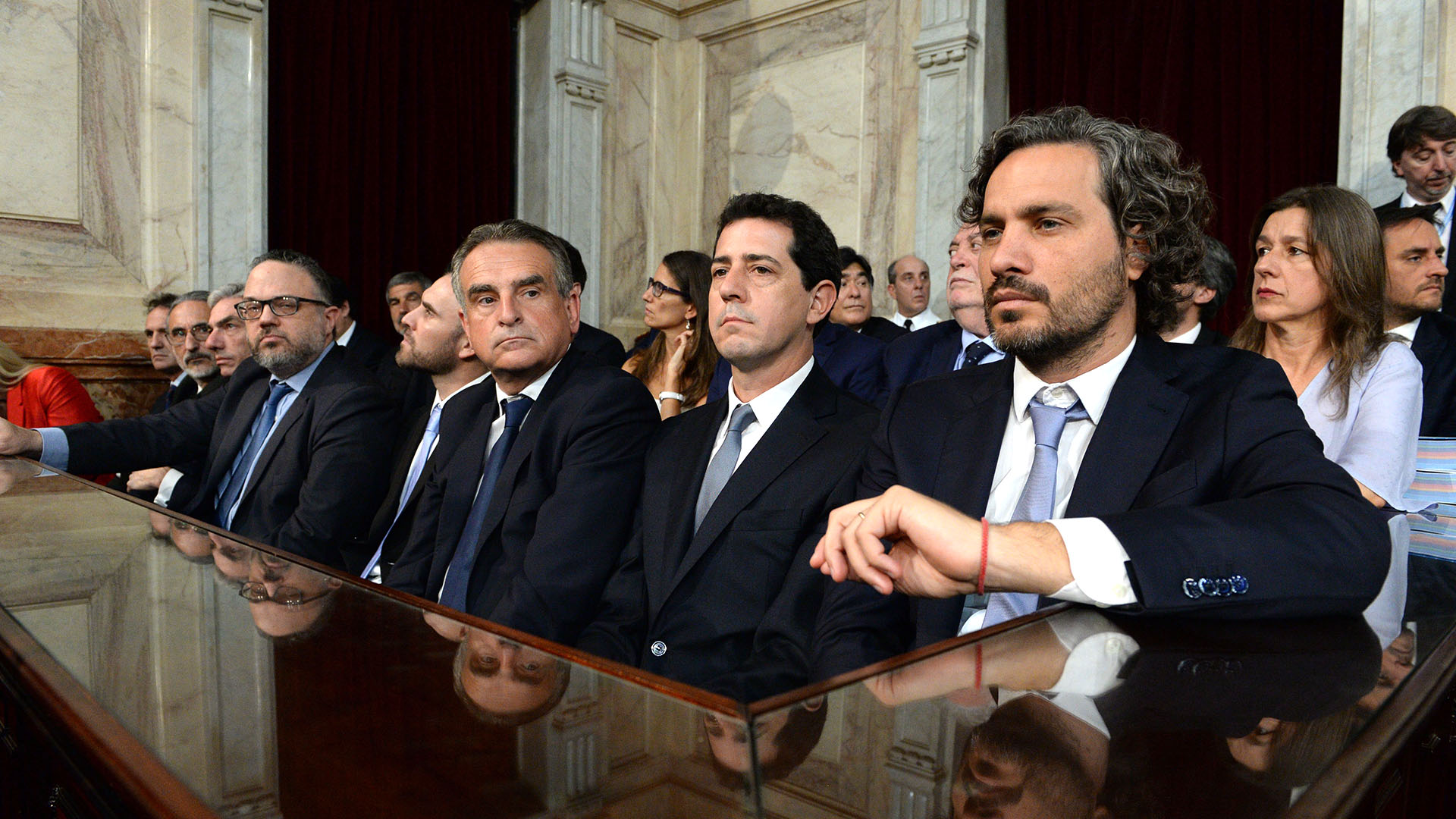 Santiago Cafiero, Wado de Pedro, Agustín Rossi, Martín Guzmán y Matías Kulfas, la primera línea del presidente Alberto Fernández