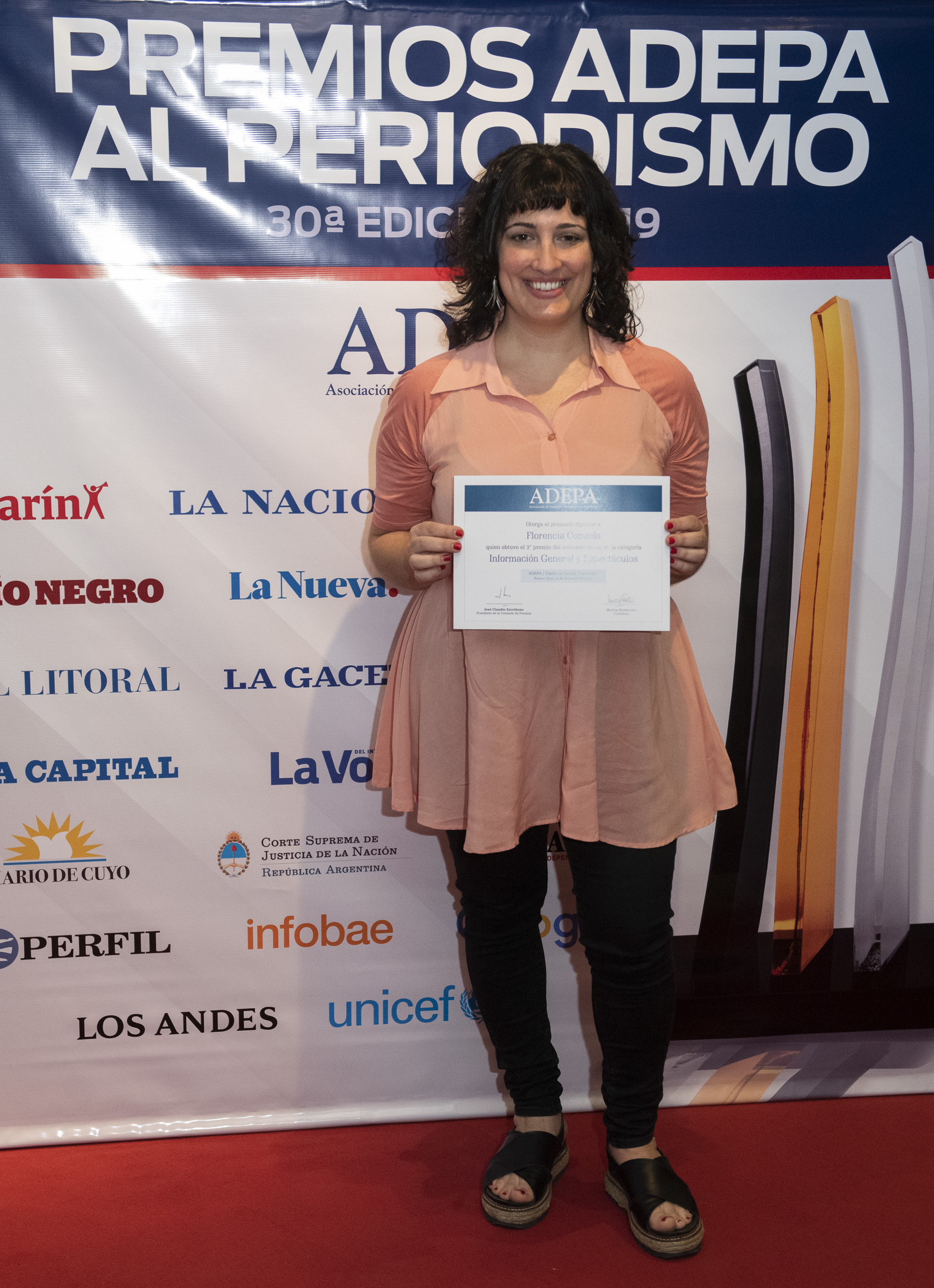 Florencia Cunzolo, periodista de Clarín, obtuvo el 2° premio en la categoría Información General y Espectáculos