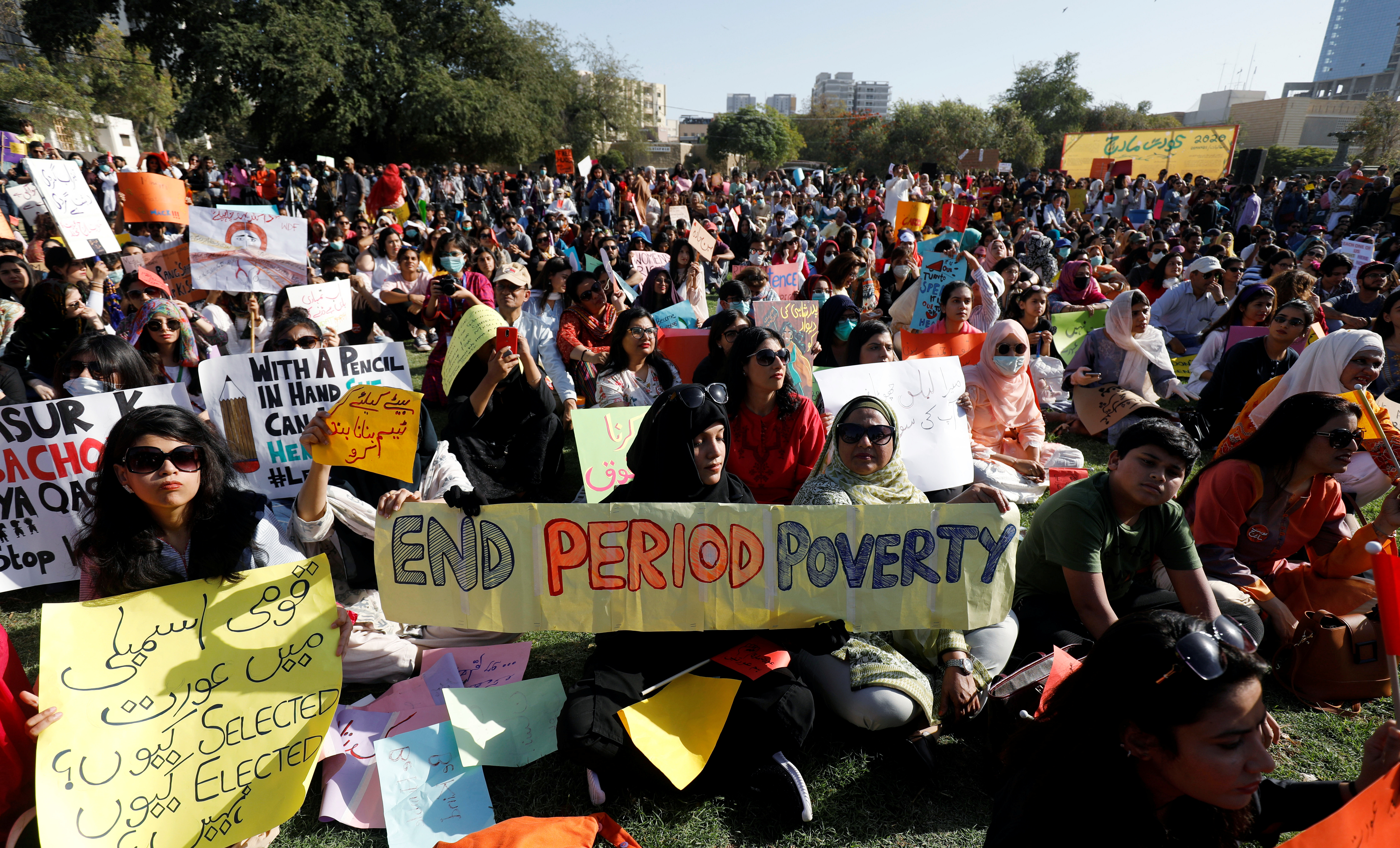 La marcha en Karachi, Pakistan (REUTERS/Akhtar Soomro)