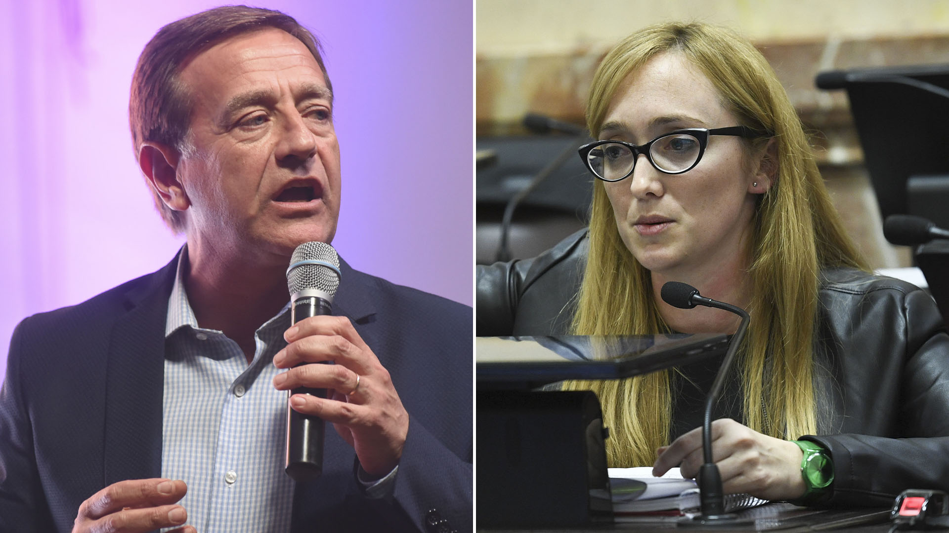 Rodolfo Suárez y Anabel Fernández Sagasti, candidatos a gobernador en Mendoza