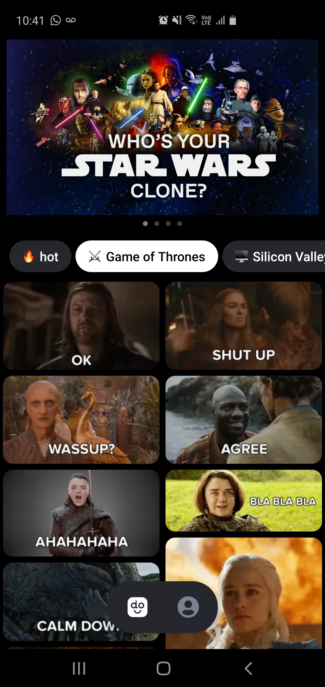 Se puede elegir entre varias temáticas para crear el meme.