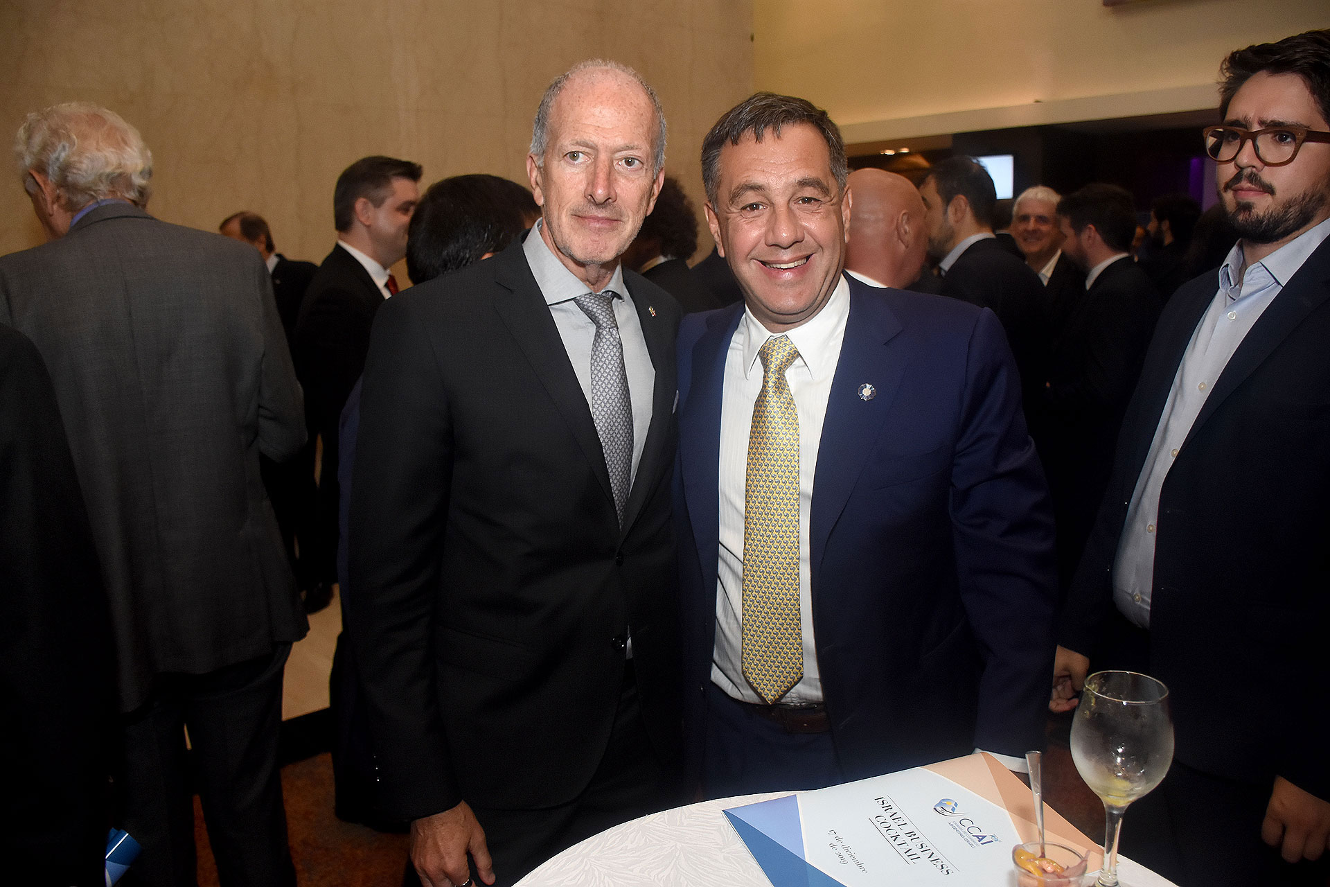 Jorge Knoblovits, presidente de la DAIA, y Alejandro Finocchiaro, ex ministro de Educación, Cultura, Ciencia y Tecnología