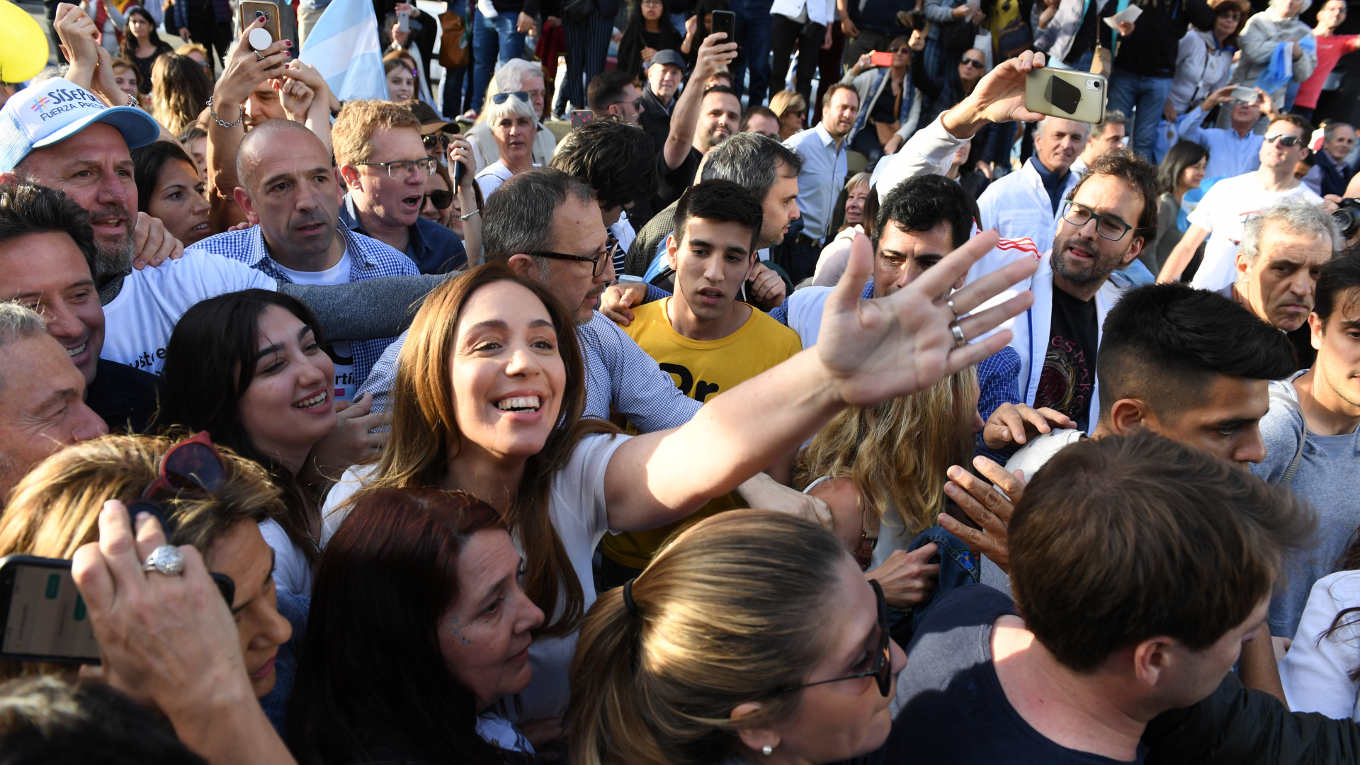 La gobernadora de la provincia de Buenos Aires, María Eugenia Vidal, en la Marcha del Millón