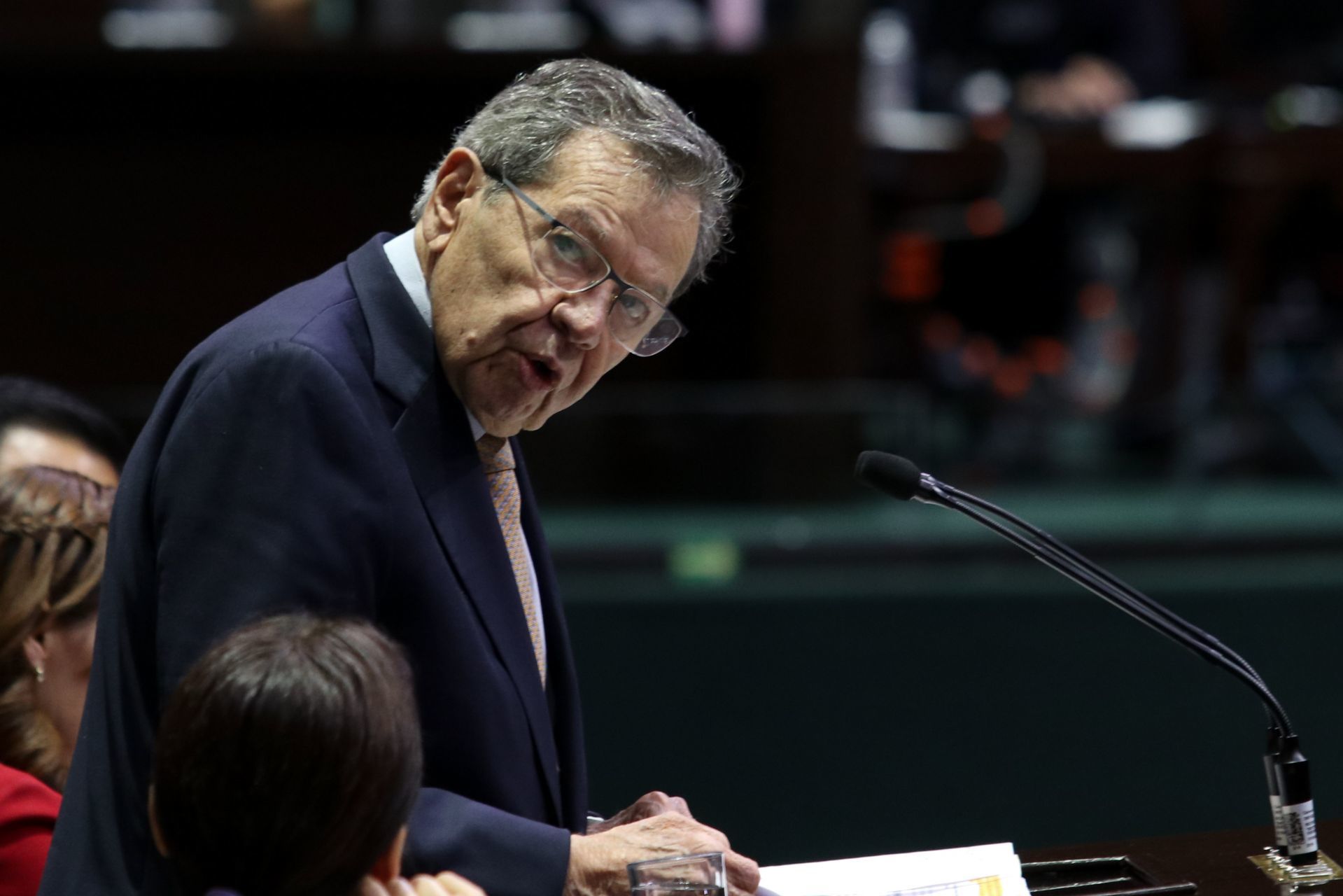 El diputado de Morena, Porfirio Muñoz Ledo, se opone a la aprobación de la iniciativa de López Obrador para poder modificar el presupuesto. (FOTO: GRACIELA LÓPEZ /CUARTOSCURO)