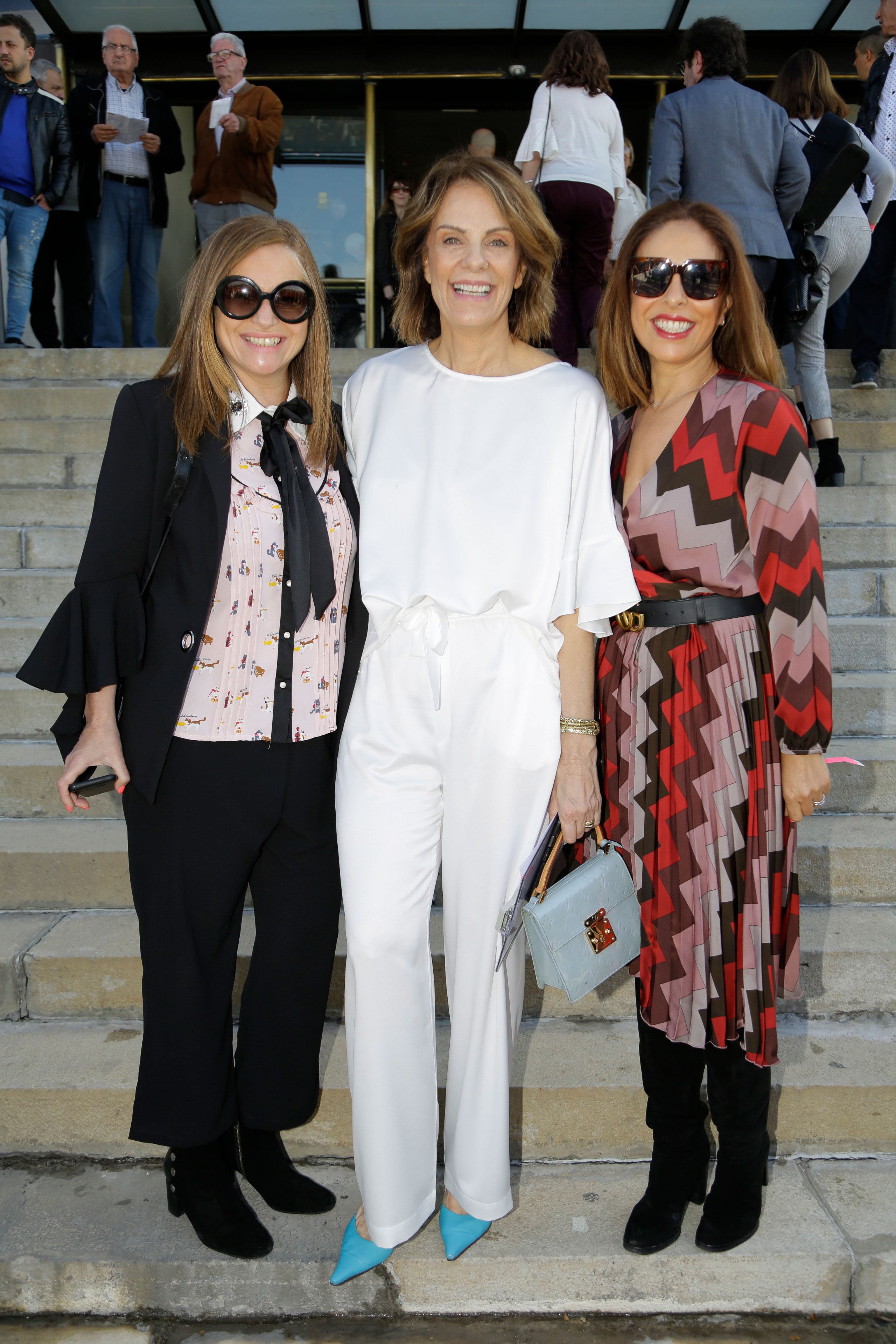 Gabriela Vidal, productora general del evento, junto a Nequi Galotti y Rosana Bertone
