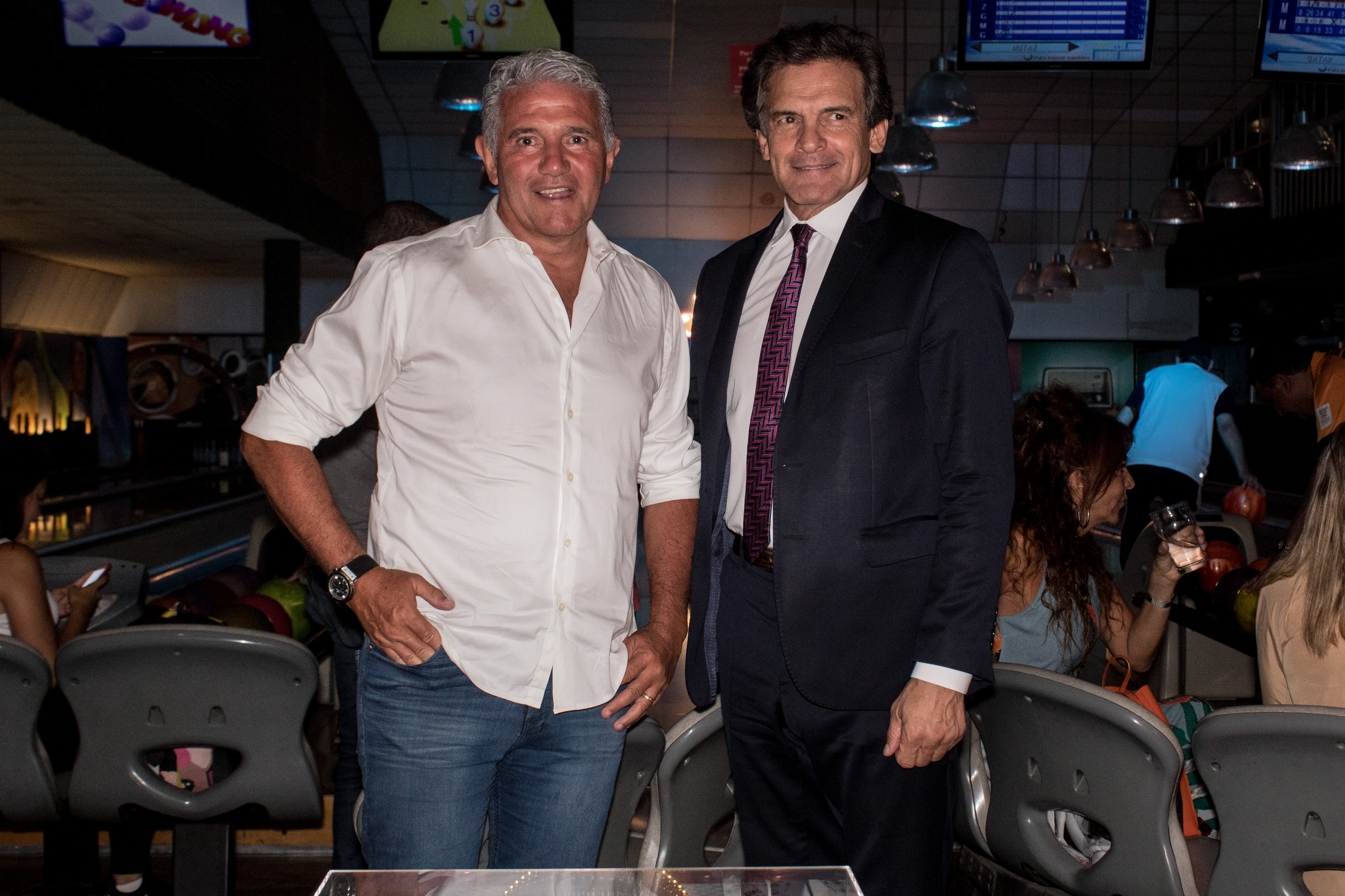 Jorge Burruchaga y Claudio Rígoli