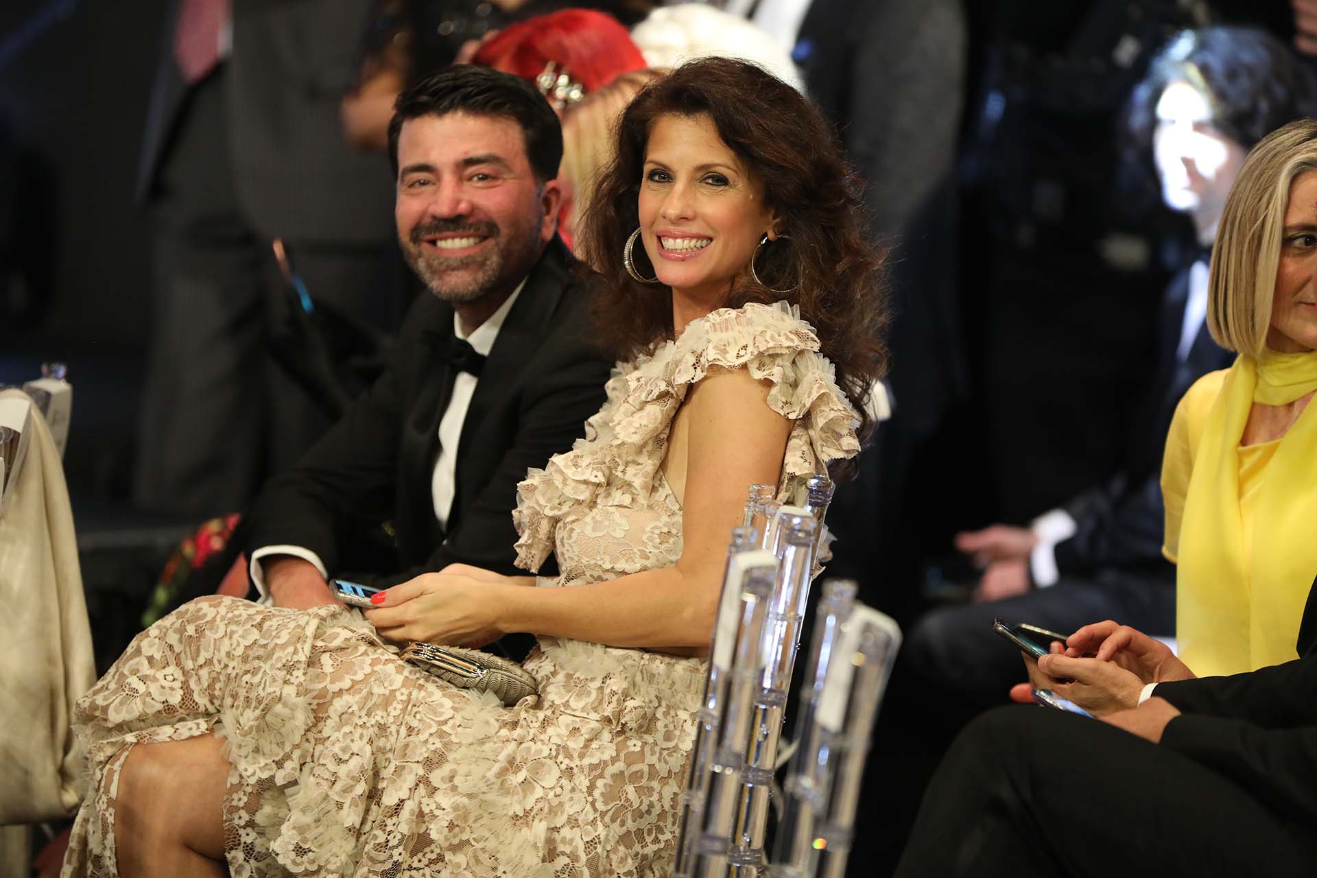 Analía Maiorana también fue sin su marido, el vicejefe de Gobierno de la Ciudad de Buenos Aires Diego Santilli. La acompañó el diseñador Javier Saiach quien fue el encargado de realizar el espectacular vestido que la ex modelo lució en el Tattersall