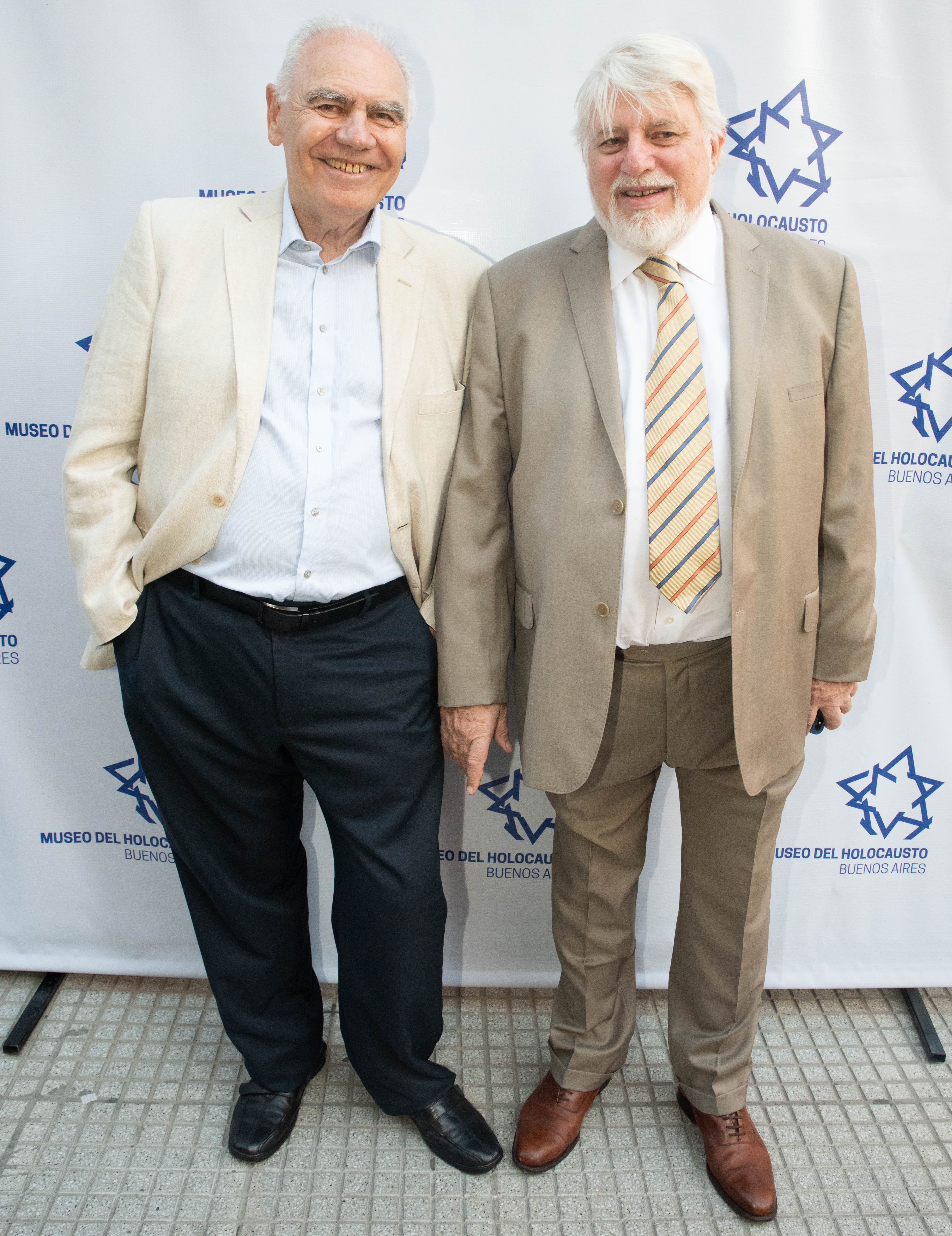 Enrique Klein, vicepresidente del Templo Libertad y Adrián Werthein, oresidente del Congreso Judío Latinoamericano