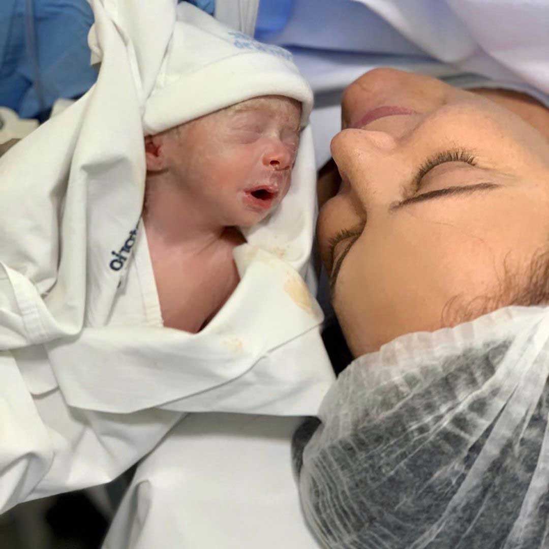 Luciana Aymar dio a luz a su bebé en una clínica de Rosario