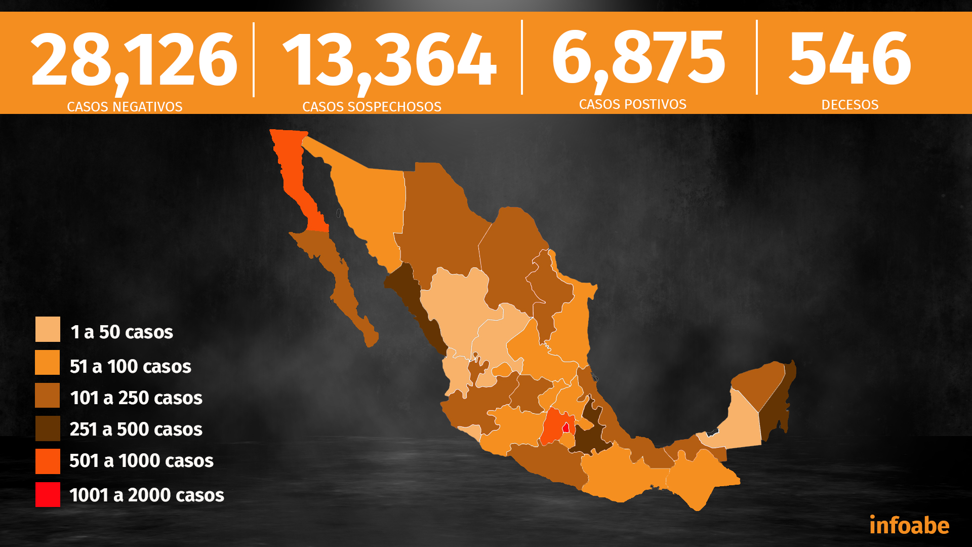 Esta es la actualidad de la epidemia de coronavirus en México hasta el viernes 17 de abril de 2020 (Foto: Steve Allen/Infobae México)