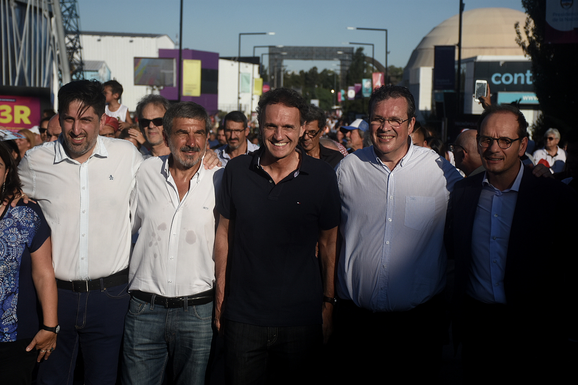 Los ministros de Educación, Nicolás Trotta; de Ciencia y Tecnología, Roberto Salvarezza; de Obras Públicas, Gabriel Katopodis, y de Cultura, Tristán Bauer.
