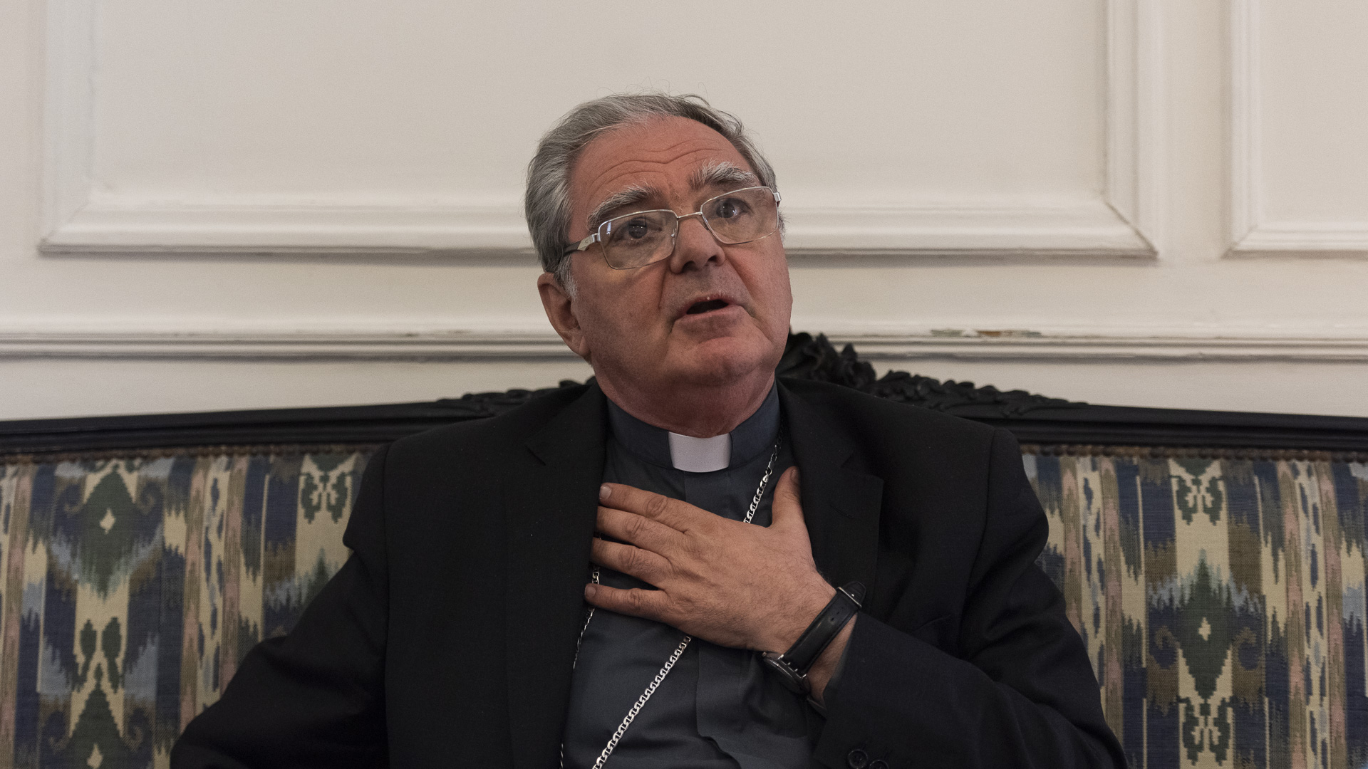 El presidente de la Comisión Episcopal monseñor Oscar Ojea dará la homilia en Luján (Foto: Adrián Escandar)