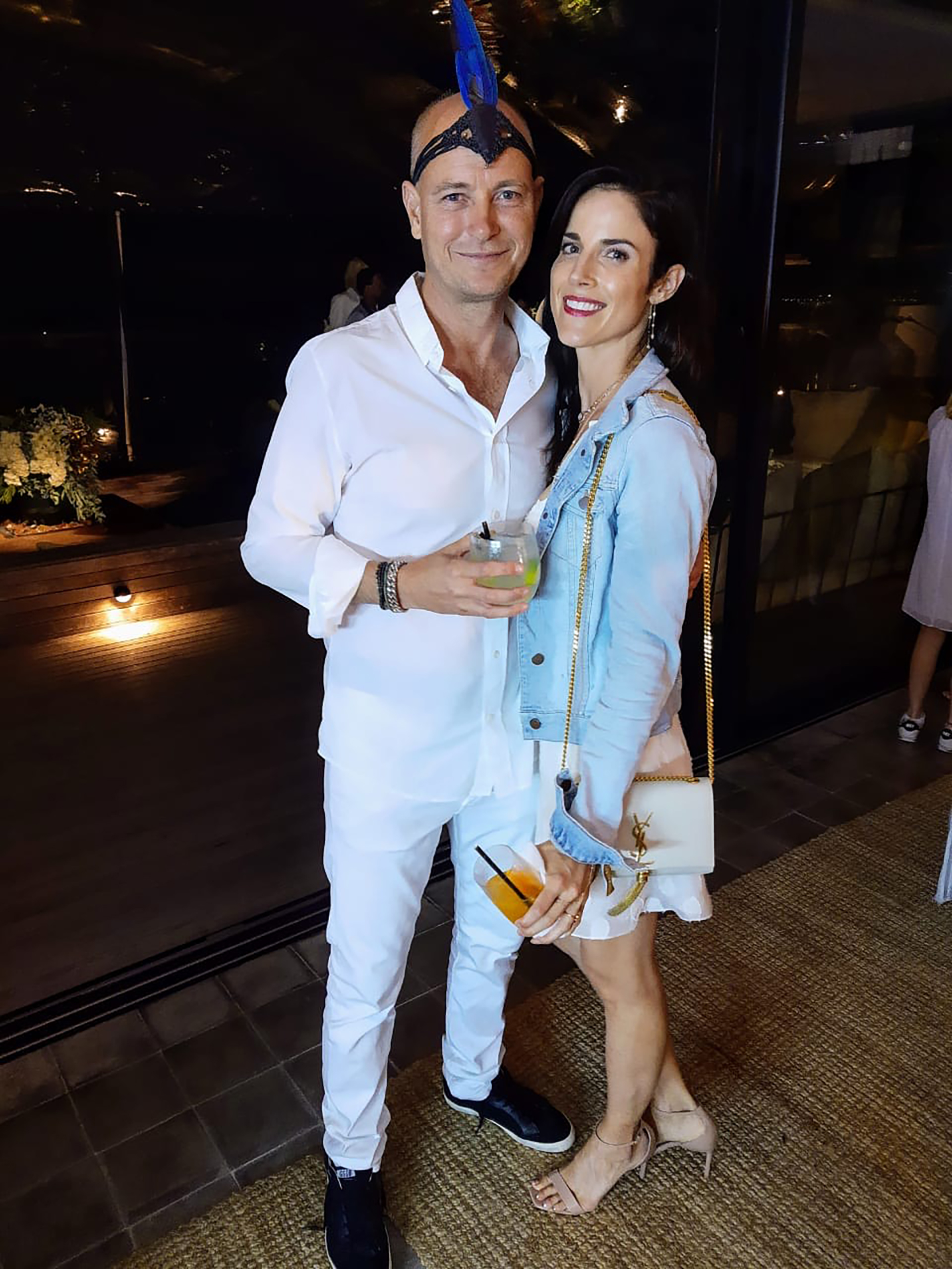 Justin Portman y su mujer en la fiesta de Fasano