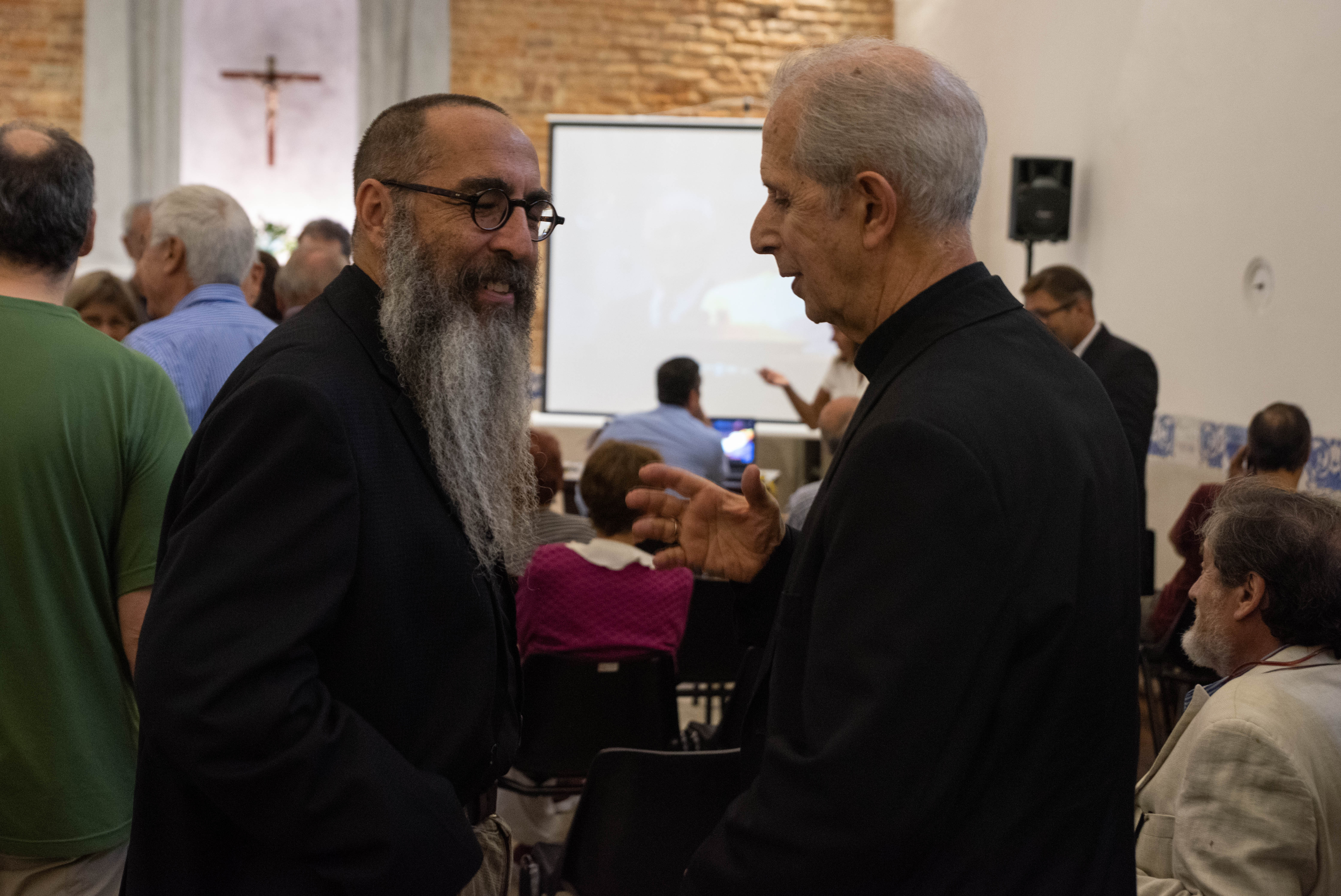 El rabino Daniel Goldman junto al arzobispo de Buenos Aires, cardenal Mario Poli.