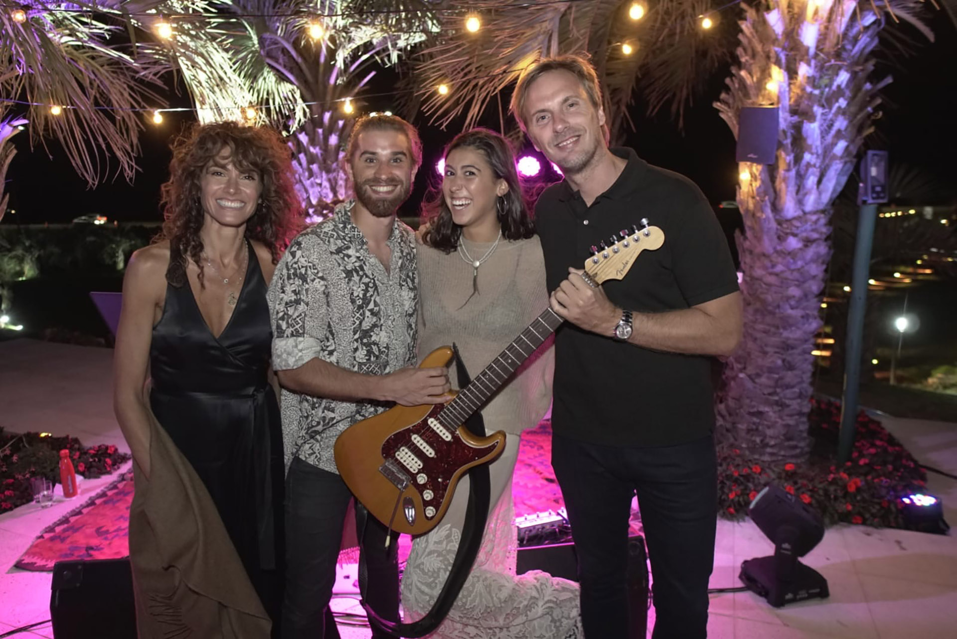 Florencia Raggi y su hija Renata Repetto junto a Pedro Pasquale y Federico Korn