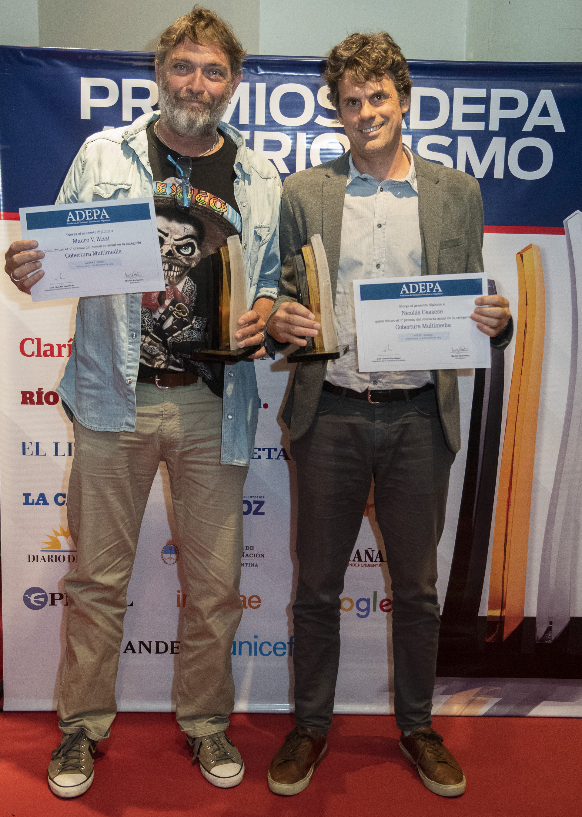 En la Categoría Cobertura Multimedia -apadrinada por Infobae- el 1º Premio fue para Mauro V. Rizzi y Nicolás Cassese de La Nación.