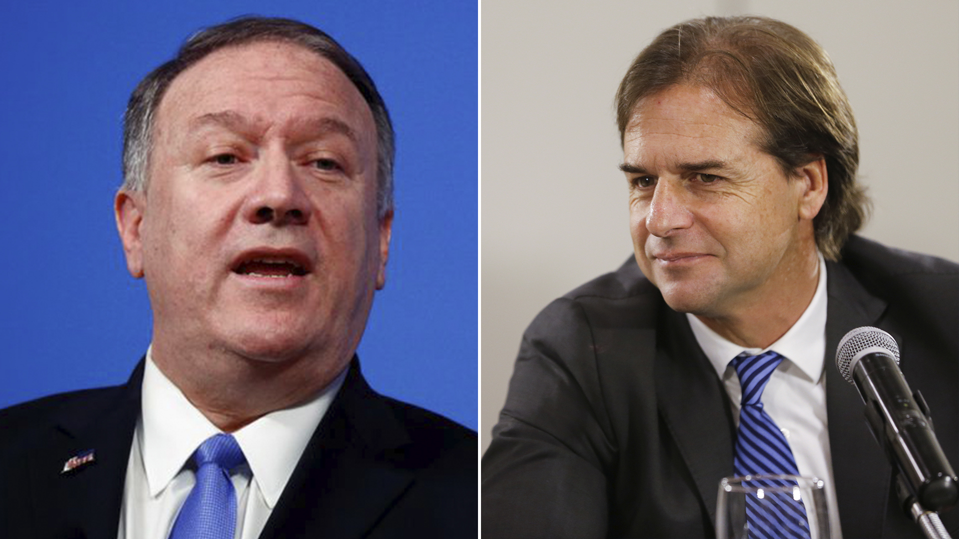 Mike Pompeo y Luis Lacalle Pou