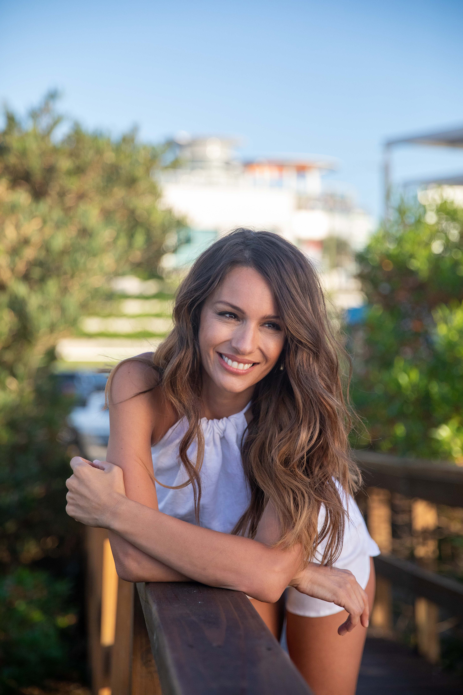 Pampita ya es una habitué del parador Ovo Beach