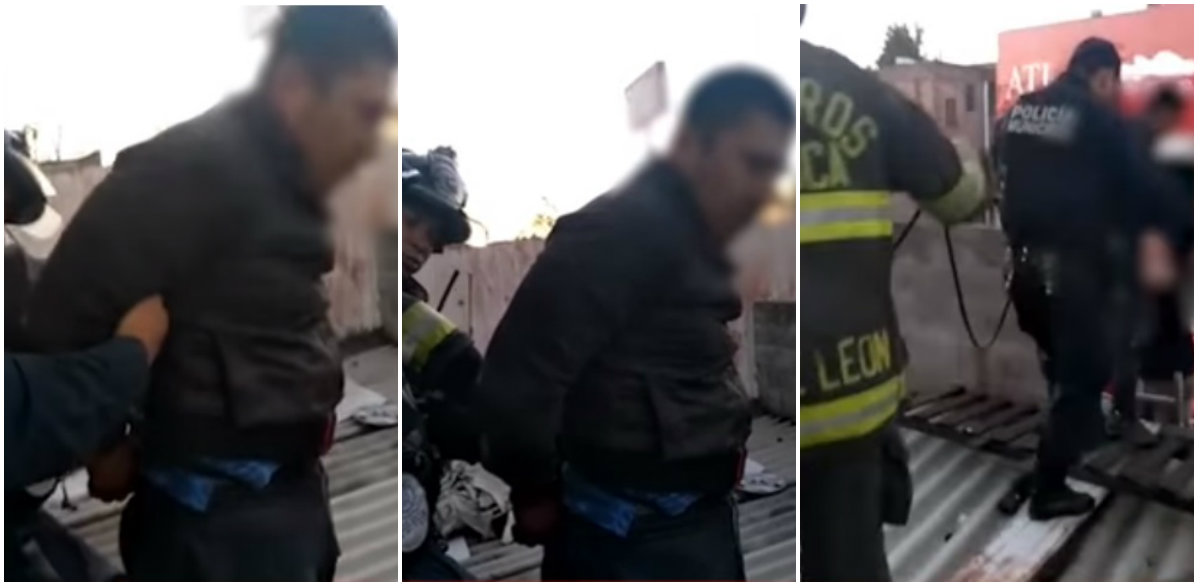 Una vez rescatado, el hombre fue arrestado