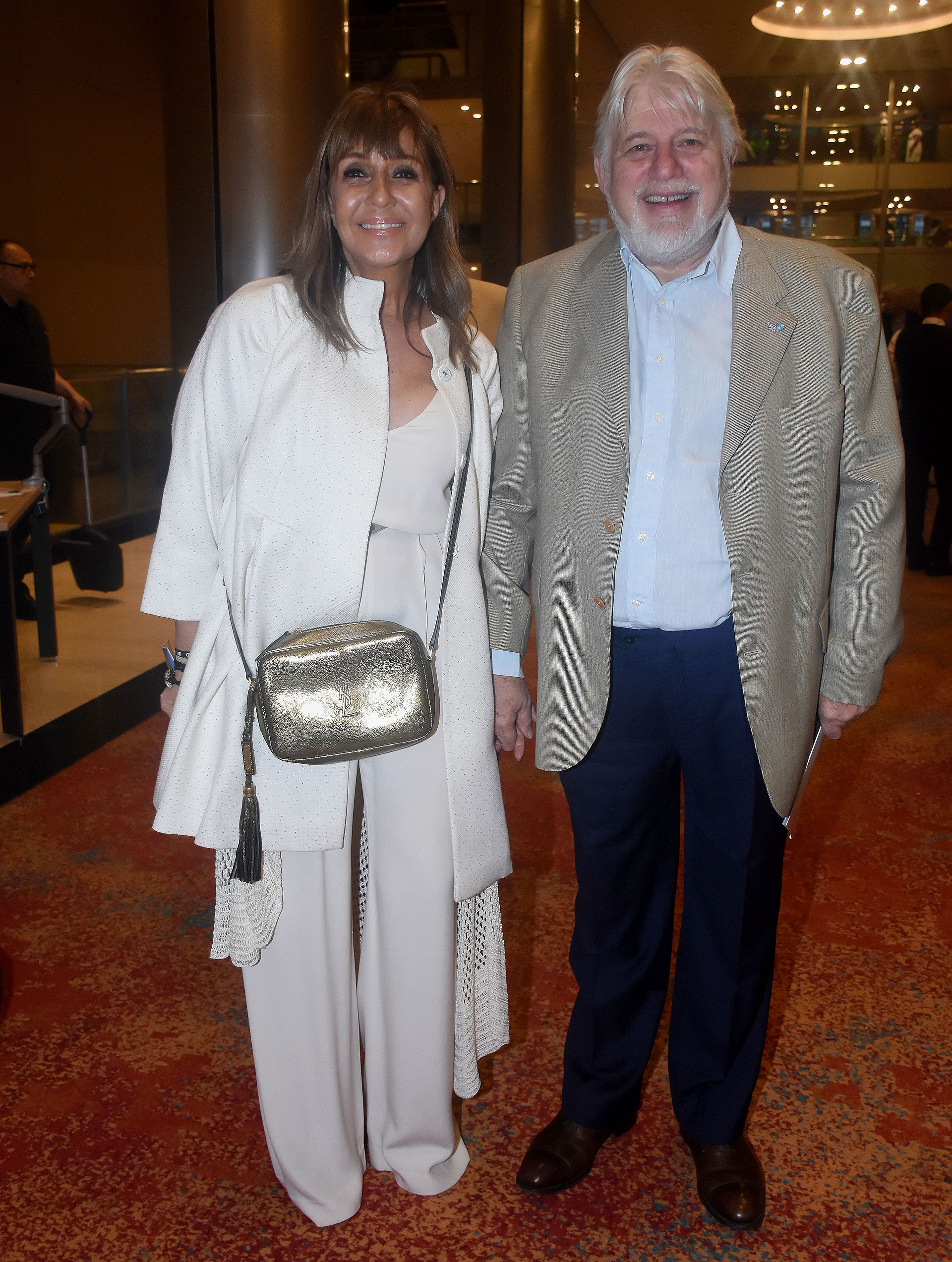 La empresaria y abogada Fabiana Ricagno, y el empresario Adrián Werthein, presidente del Congreso Judío Latinoamericano