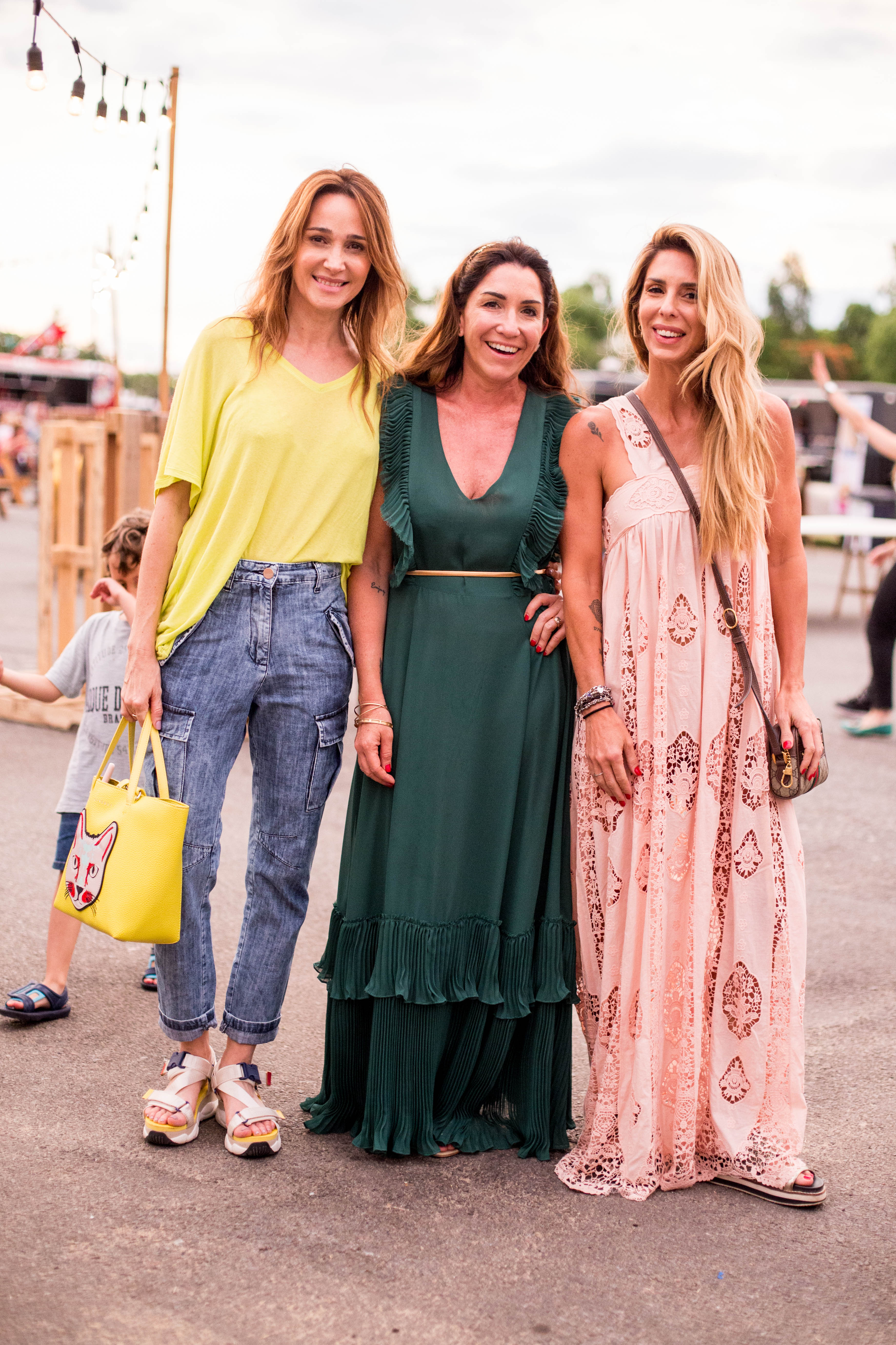 Vero Lozano, Belén Moroni (fundadora y creadora de Warmichella) y Milagros Brito