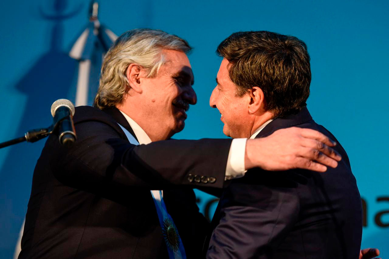 El presidente Alberto Fernández y el ministro de Desarrollo Social Daniel Arroyo