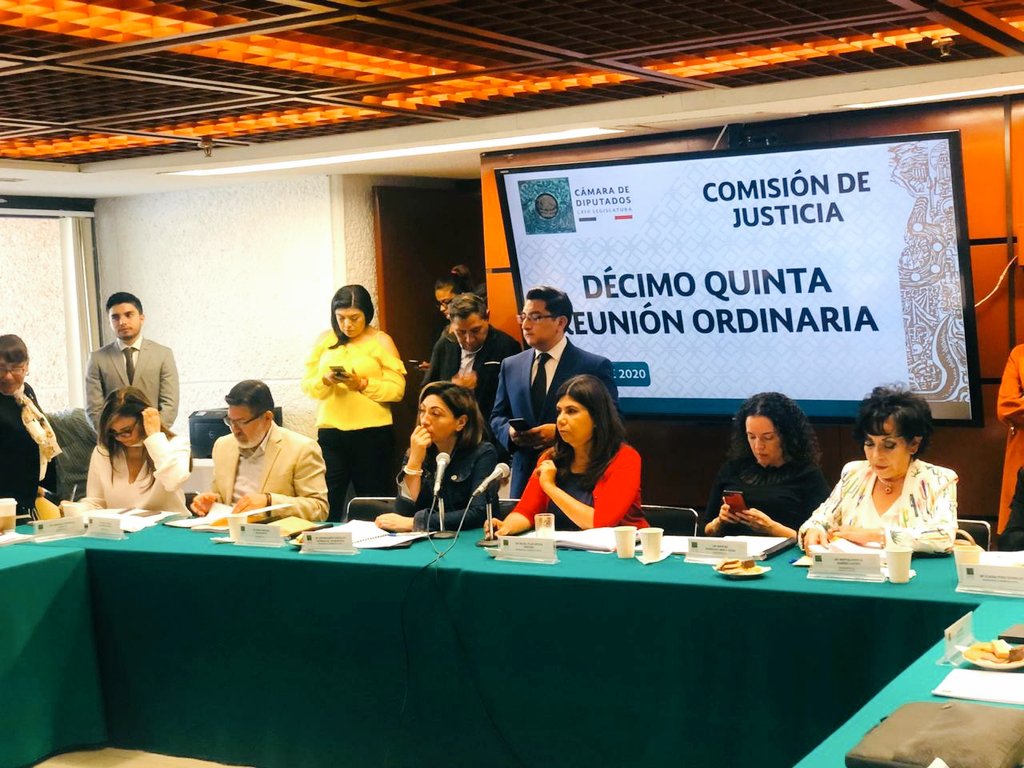 15ta Reunión Ordinaria de la Comisión de Justicia de la Cámara de Diputados
Foto: Twitter @Pilarortega