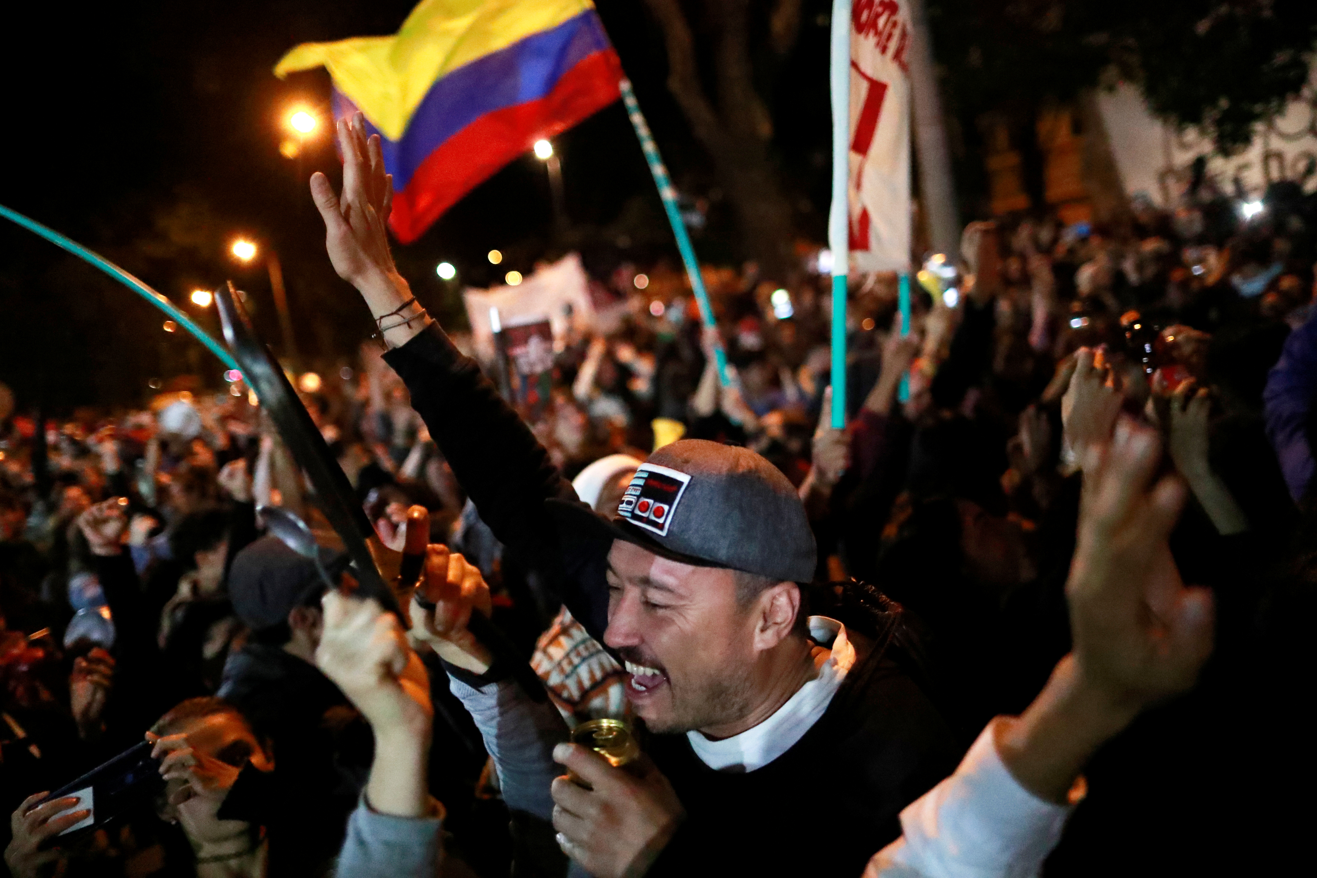 La protesta este domingo en Bogotá (REUTERS/Carlos Jasso)